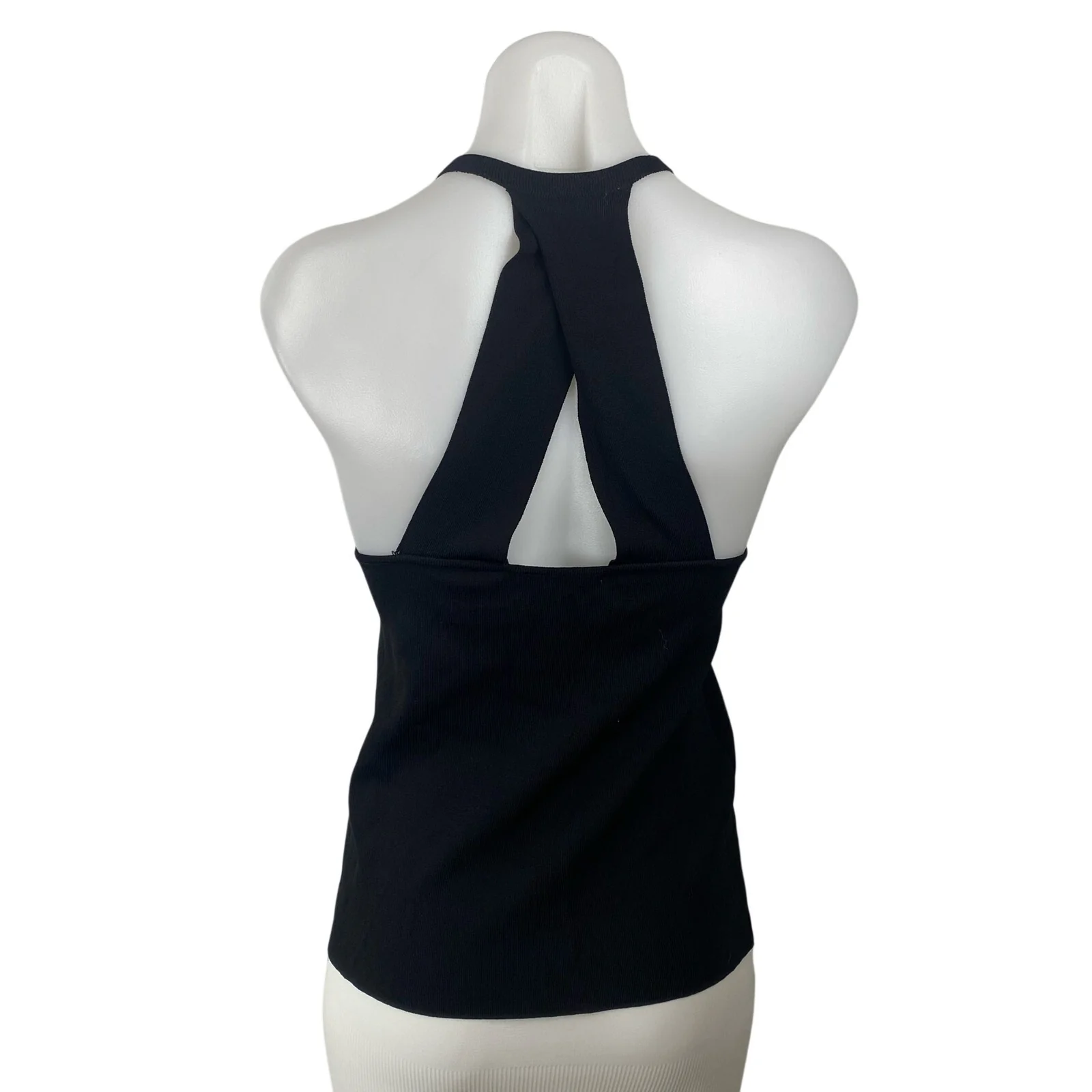 Ellison Women's Black Halter Neck Yoga Gym Athletic Activewear Cami Tank Top S - Image 4
