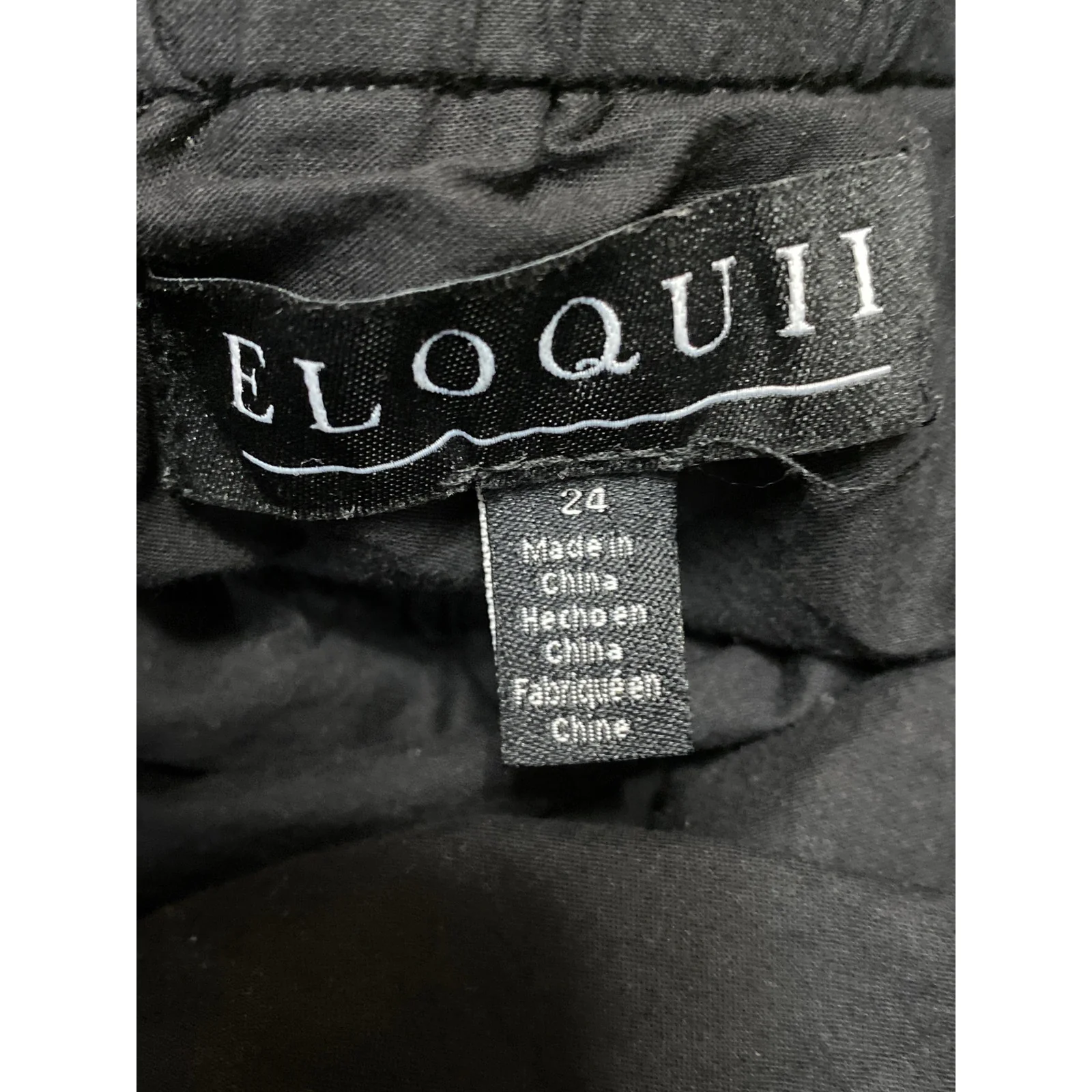 Eloquii Black Off The Shoulder Strapless Bandeau Balloon Peplum Blouse Top Sz 24 - Image 3