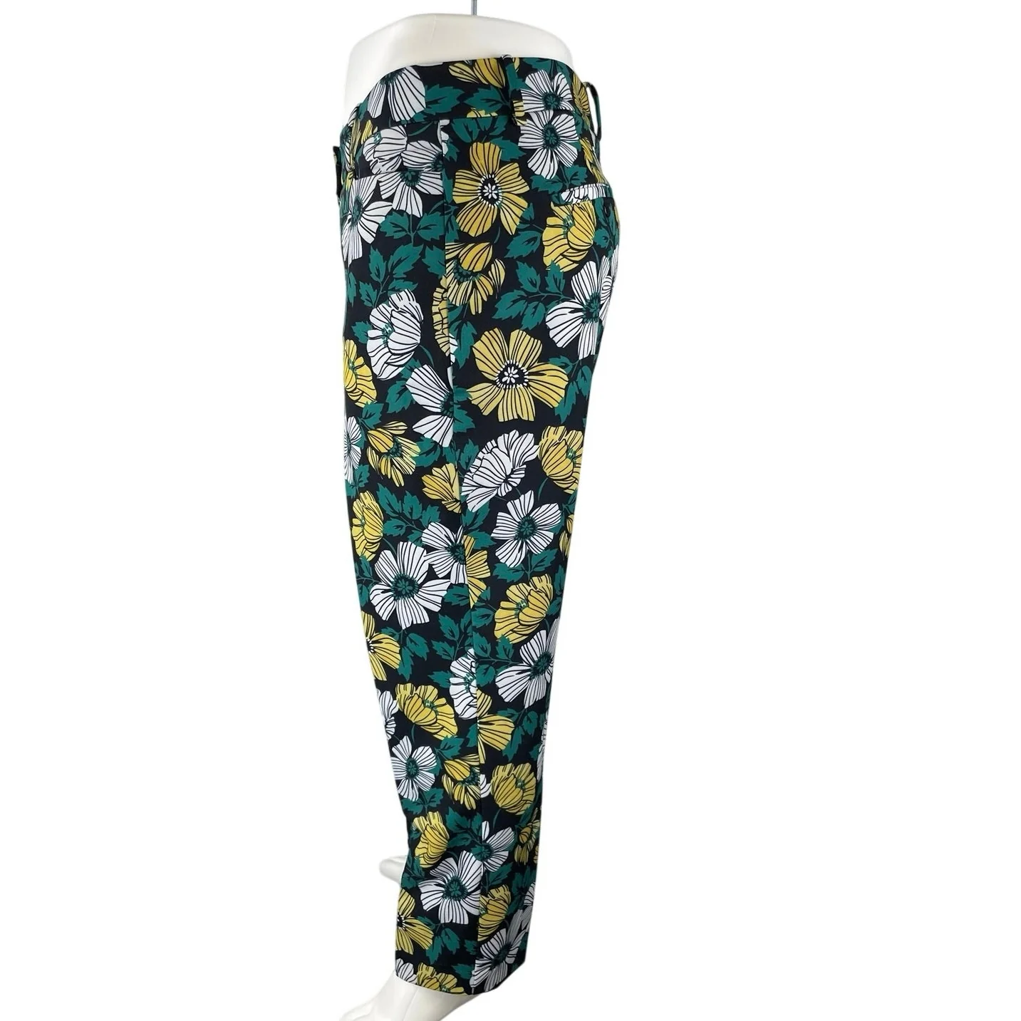 Eloquii Women's Multicolor Floral Hawaiian High Rise Straight Trousers Pants 16 - Image 3