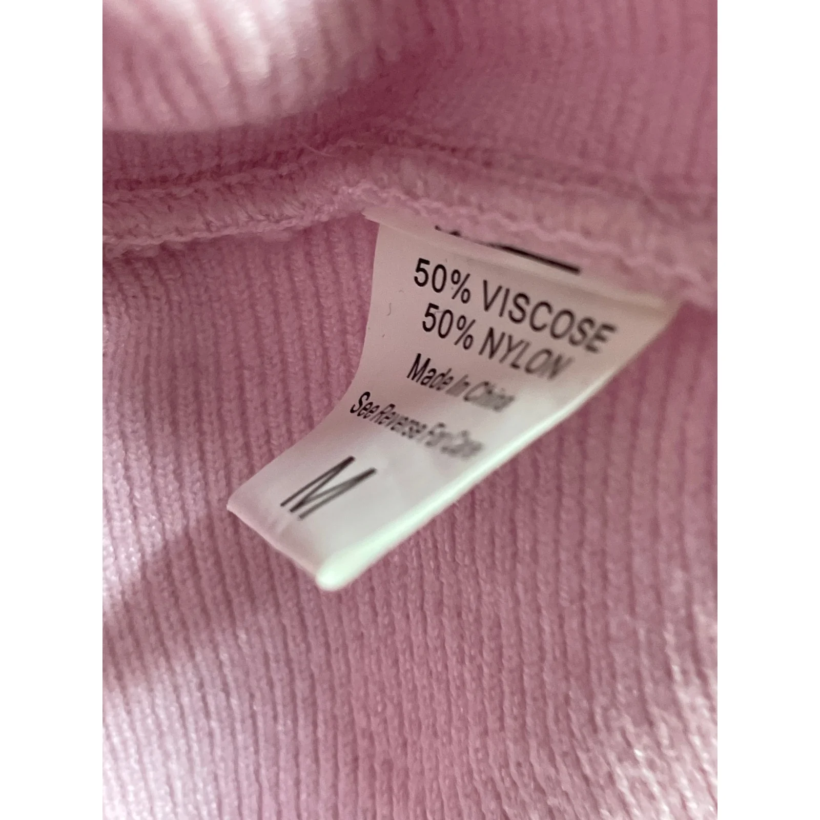 Emily Stacy Women's Pink Pompom Rhinestone Long Sleeve Sweatshirt Sweater Top M - Image 7