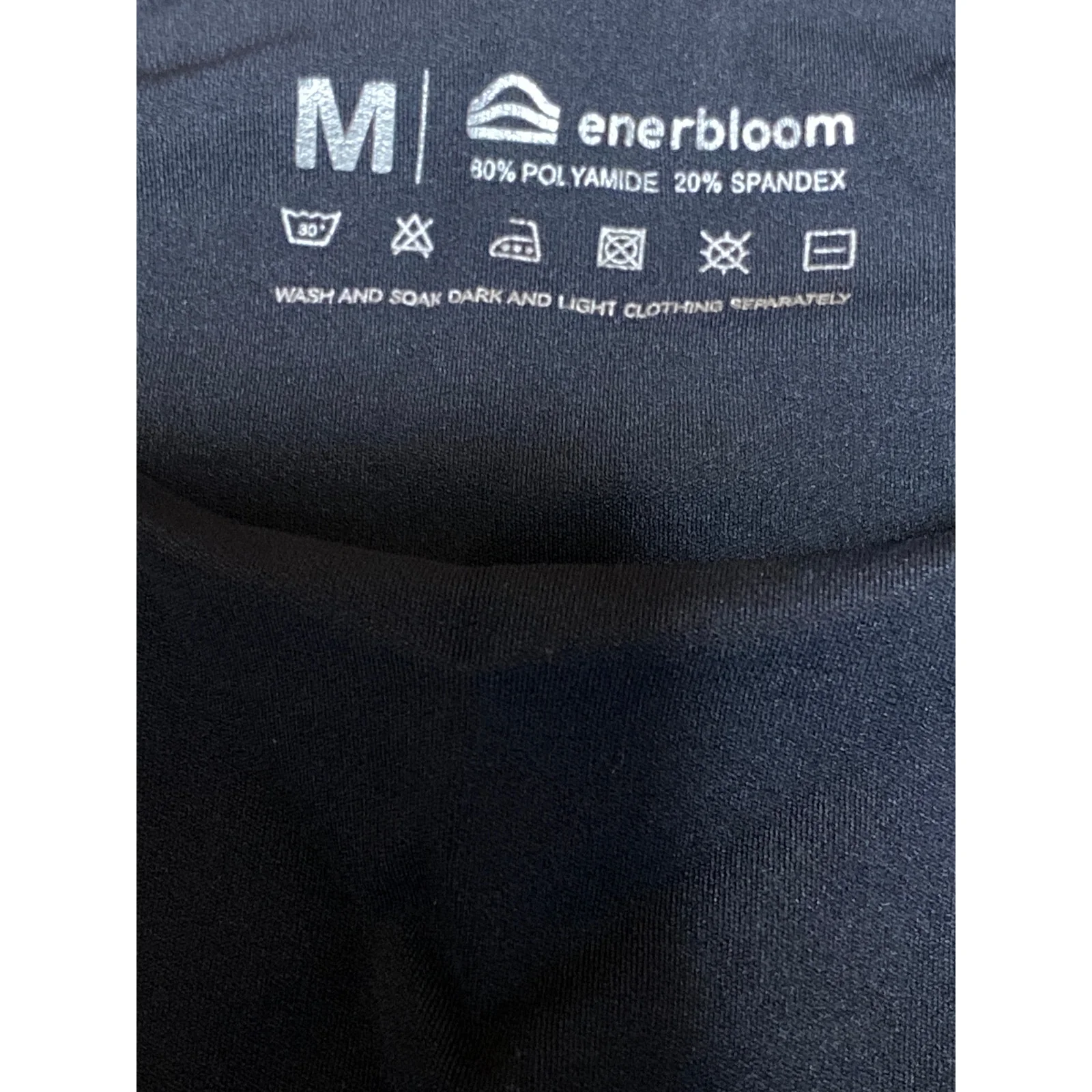 Enerbloom Women's Black Short Sleeve Yoga Athletic Activewear Crop T-Shirt Top M - Image 5