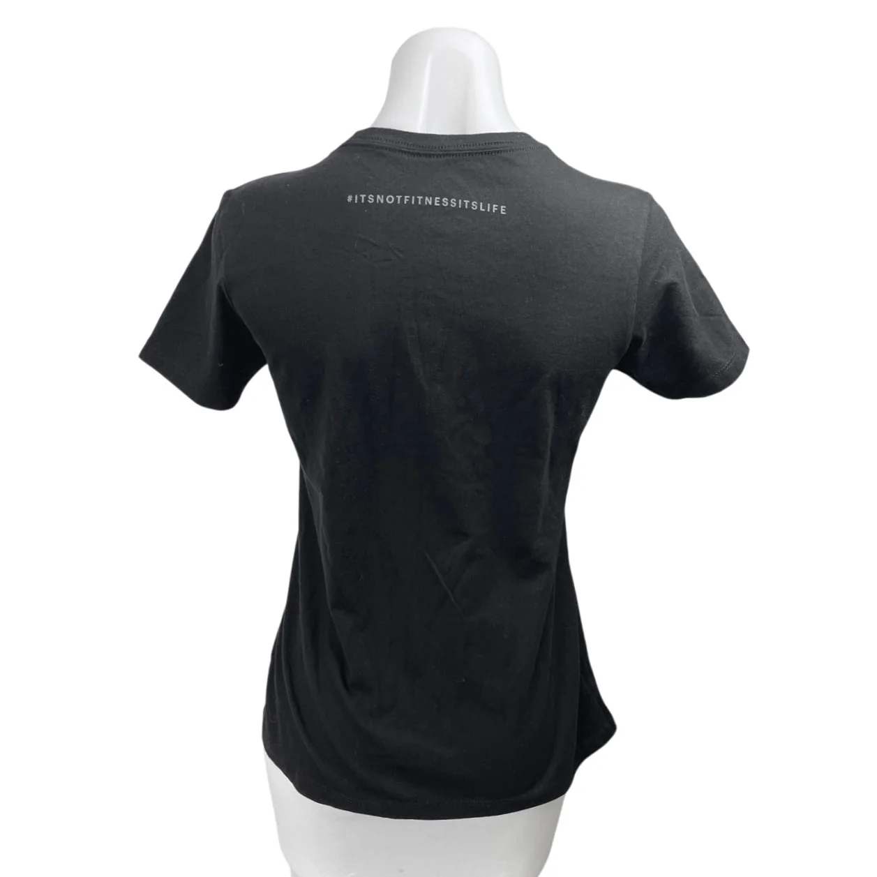 Equinox Women's Black Short Sleeve Crew Neck Knit Slim Fit Tee T-Shirt Top Sz M - Image 2