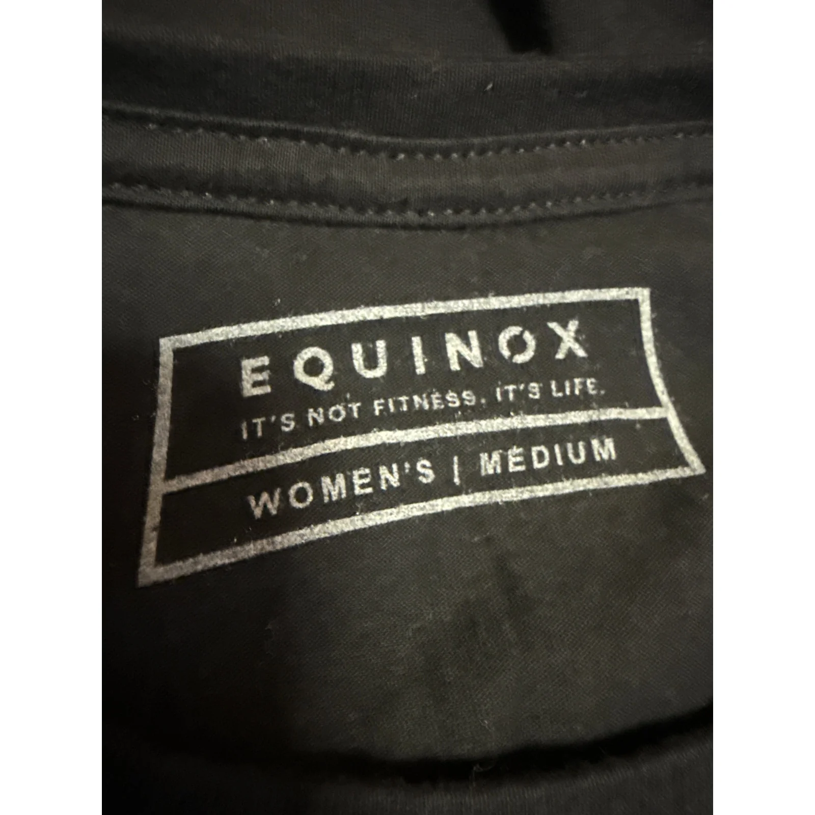 Equinox Women's Black Short Sleeve Crew Neck Knit Slim Fit Tee T-Shirt Top Sz M - Image 4