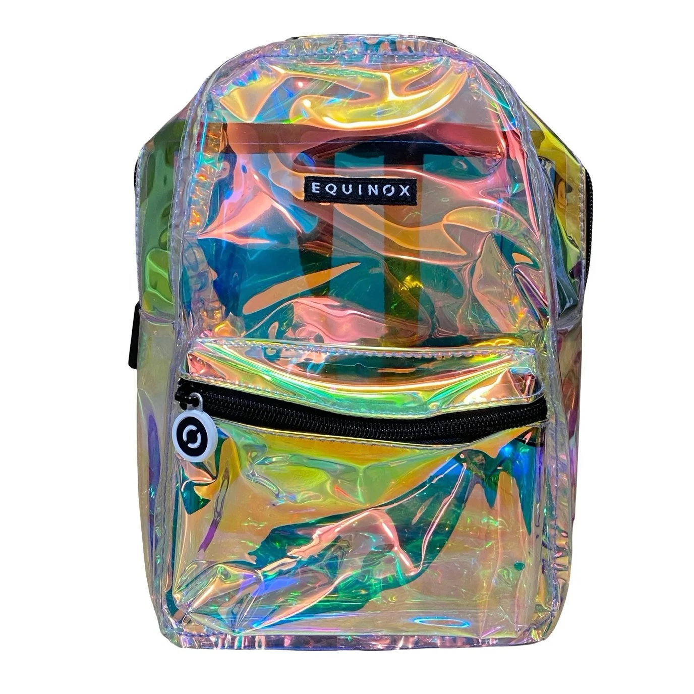 Equinox Women's Metallic Transparent Hologram Iridescent Waterproof Backpack OS - Image 3