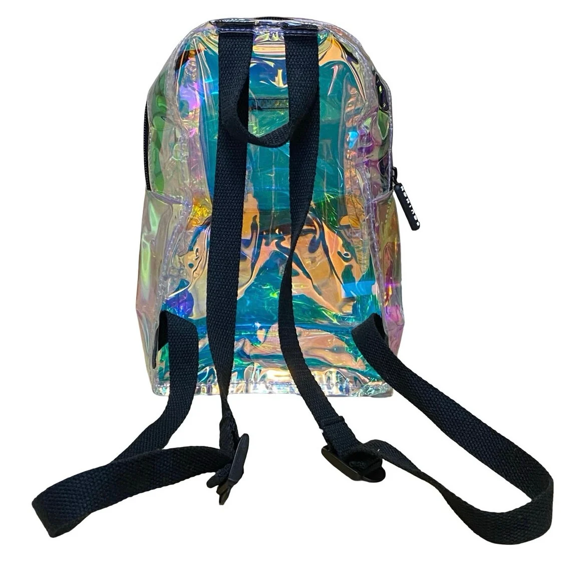 Equinox Women's Metallic Transparent Hologram Iridescent Waterproof Backpack OS - Image 4