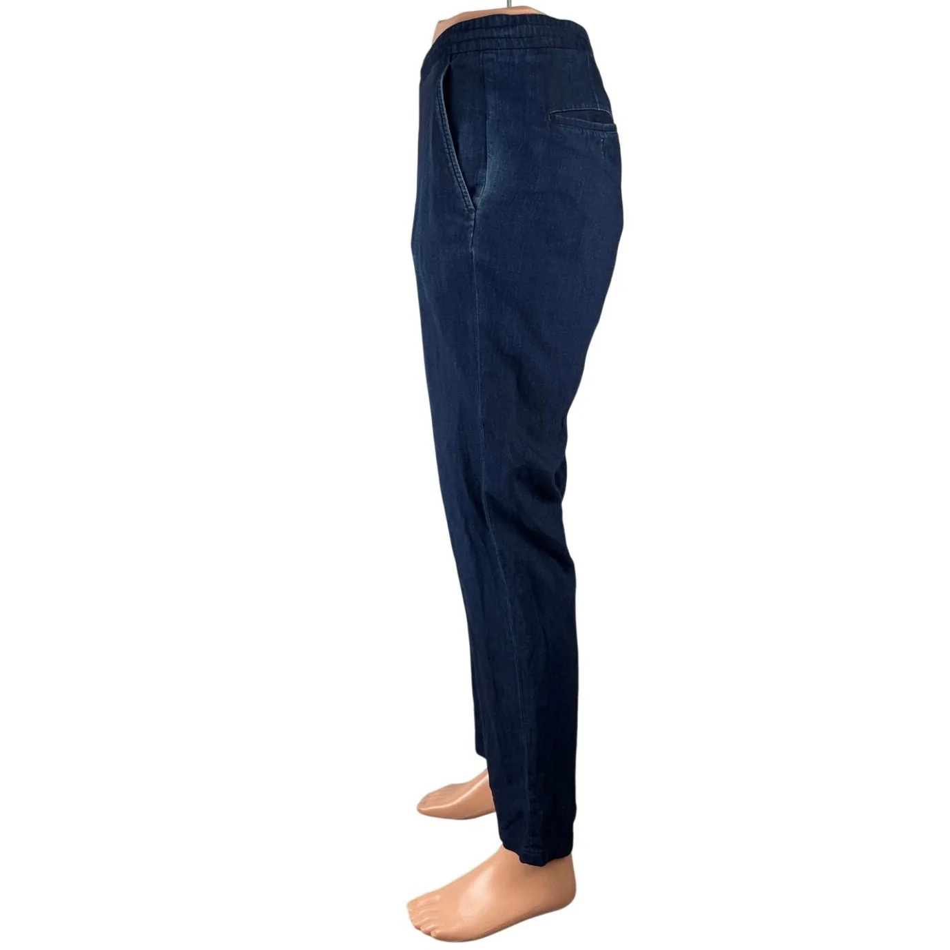 Ermenegildo Zegna Men's Navy Blue Cotton Tapered Denim Trousers Pants Size 50 - Image 3