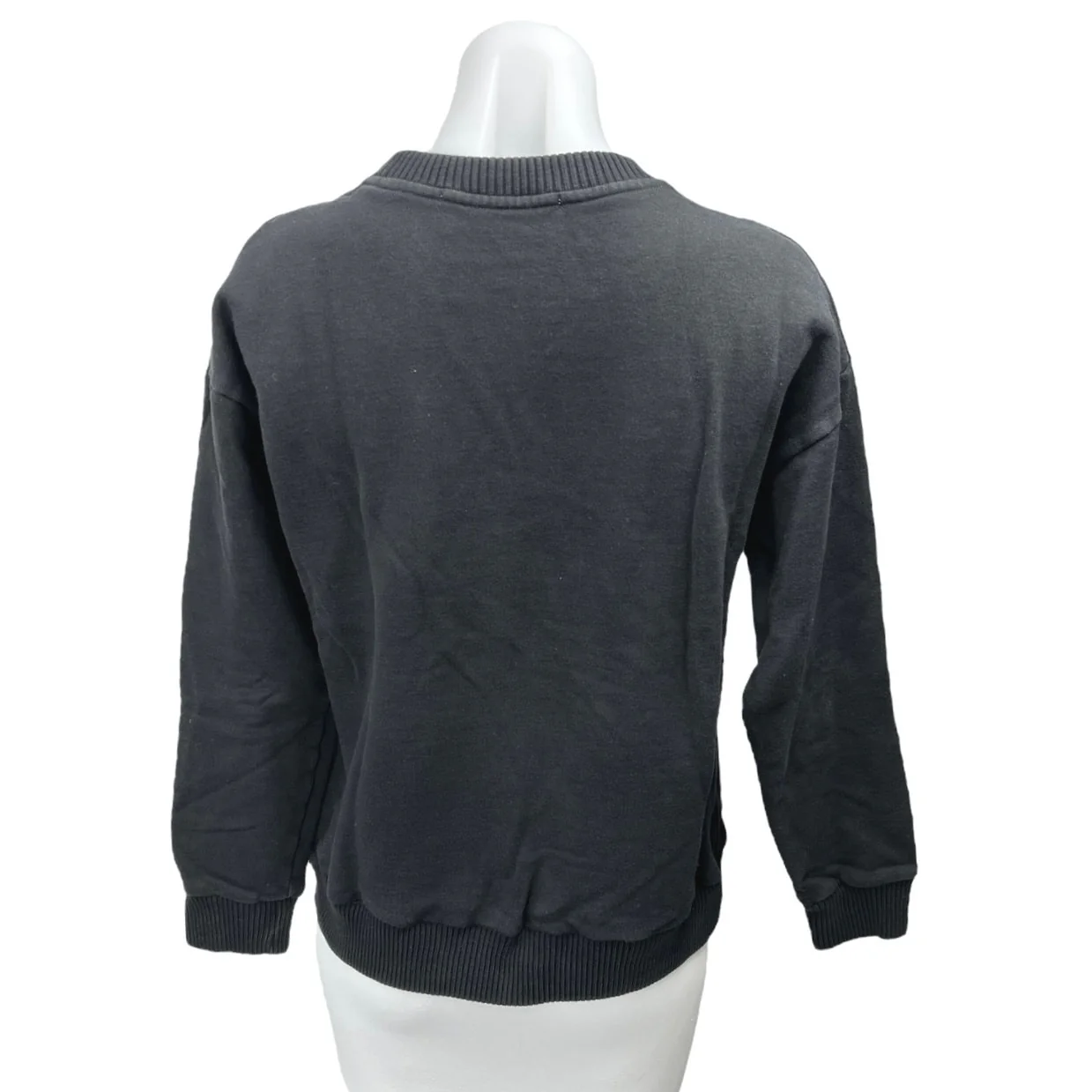 Etre Cecile Black Gold Metallic Logo Long Sleeve Pullover Sweatshirt Top Size M - Image 2