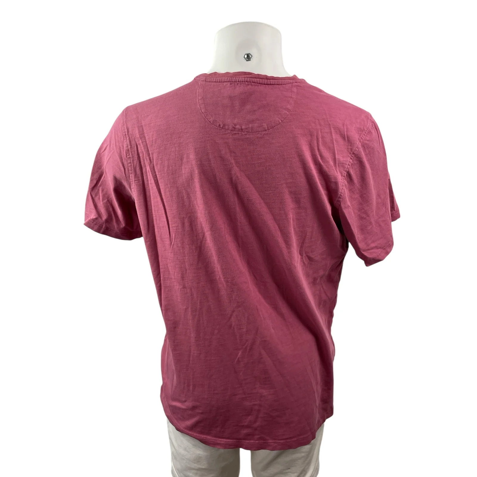 Even Tide Men's Pink Short Sleeve Crew Neck Pocket T Shirt Tee Top Size L Tall - Image 5