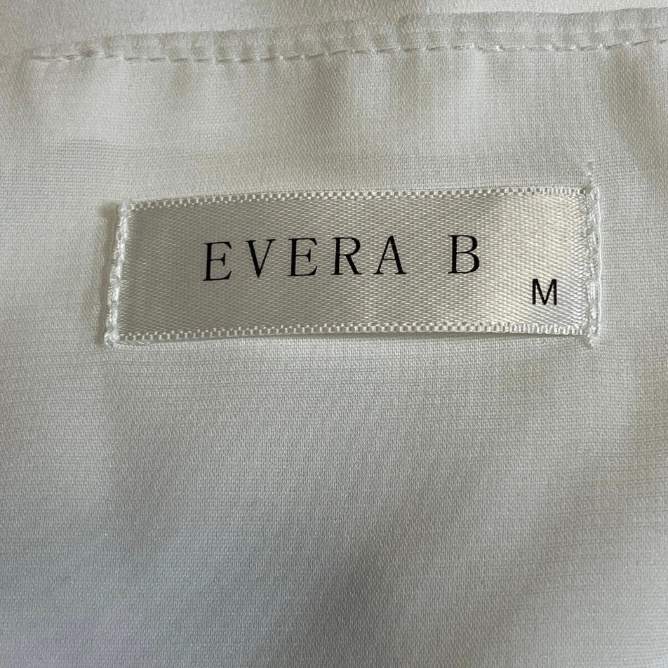 Evera B Womens White Satin V Neck Sleeveless Minimalist Cami Camisole Tank Top M - Image 4