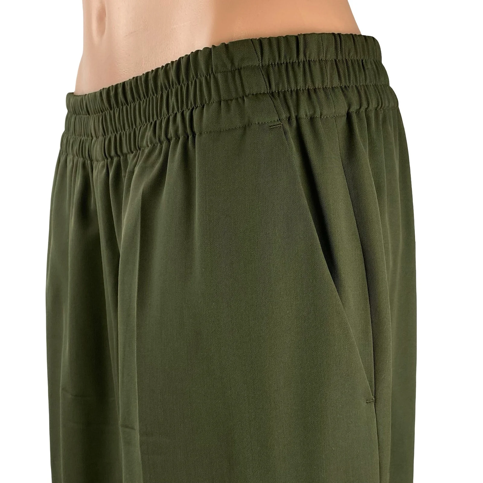 Everlane 100% Wool Women's Green High Rise Loose Straight Trousers Dress Pants 8 - Image 2