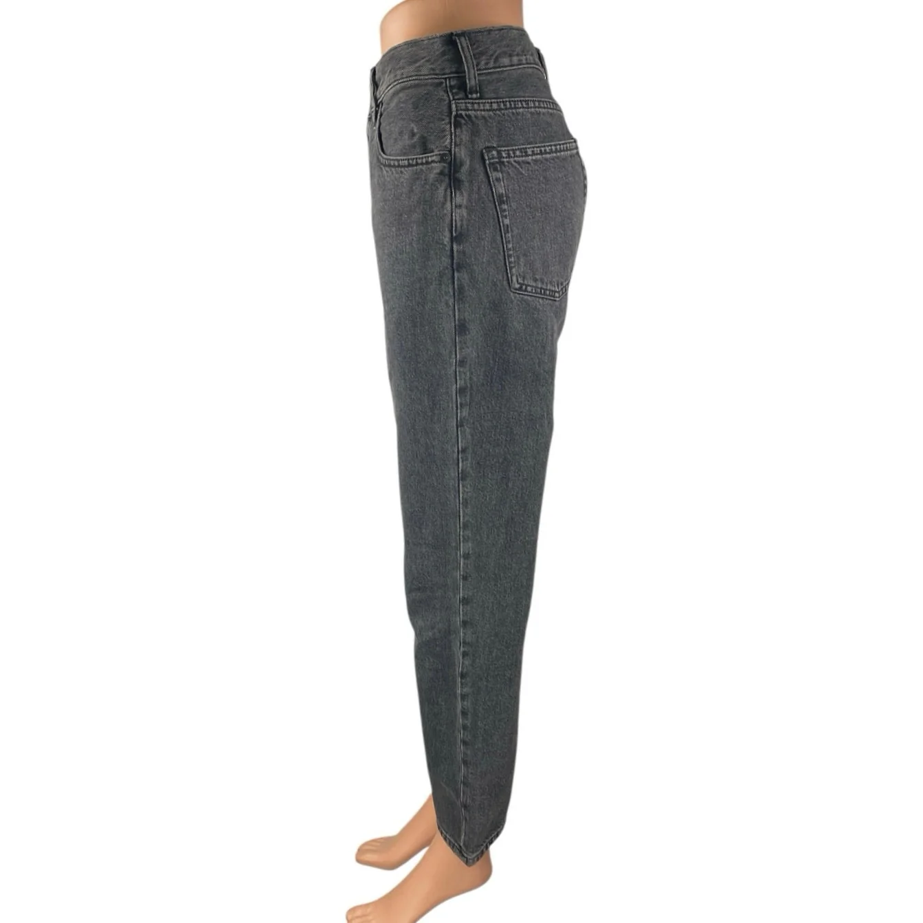 Everlane 90's Cheeky Black Wash Straight Leg High Waist Denim Jeans Pants Sz 27 - Image 2