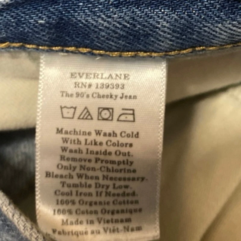 Everlane 90's Cheeky Women's Blue High Waisted Straight Leg Denim Jeans Pants 29 - Image 5