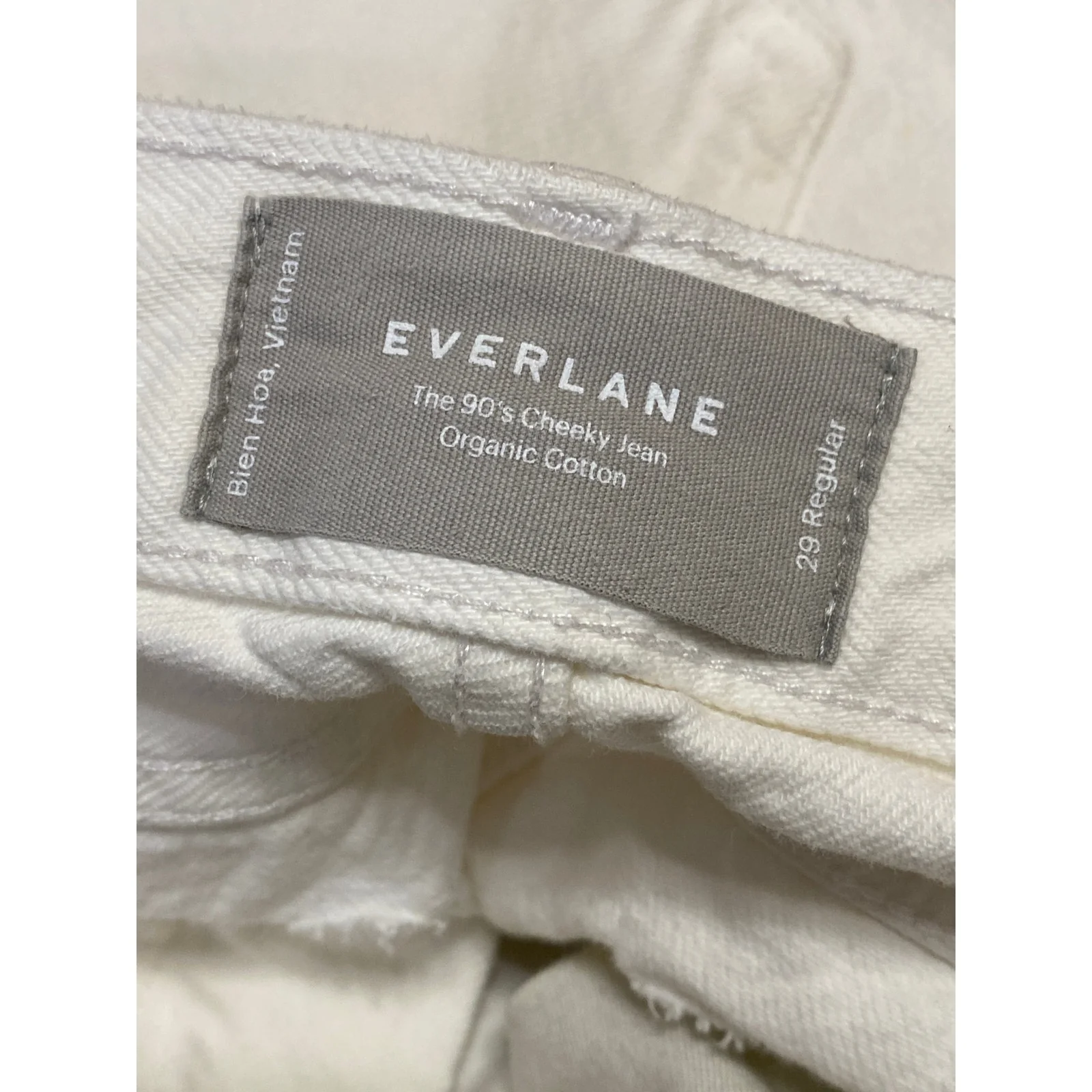 Everlane 90s Cheeky Women's White High Rise Tapered Leg Denim Jeans Pants Sz 29 - Image 3