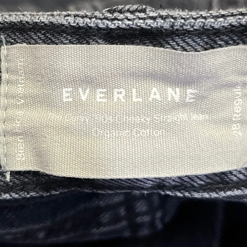 Everlane Curvy 90s Cheeky Straight Women's Black Wash High Waist Denim Jeans 28 - Image 4