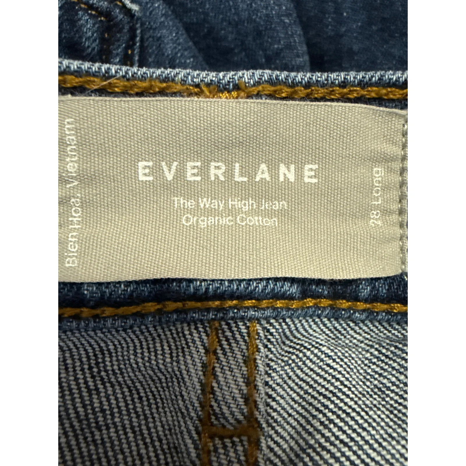 Everlane High Way Jeans Women's Blue High Waist Straight Leg Denim Pants Size 28 - Image 4