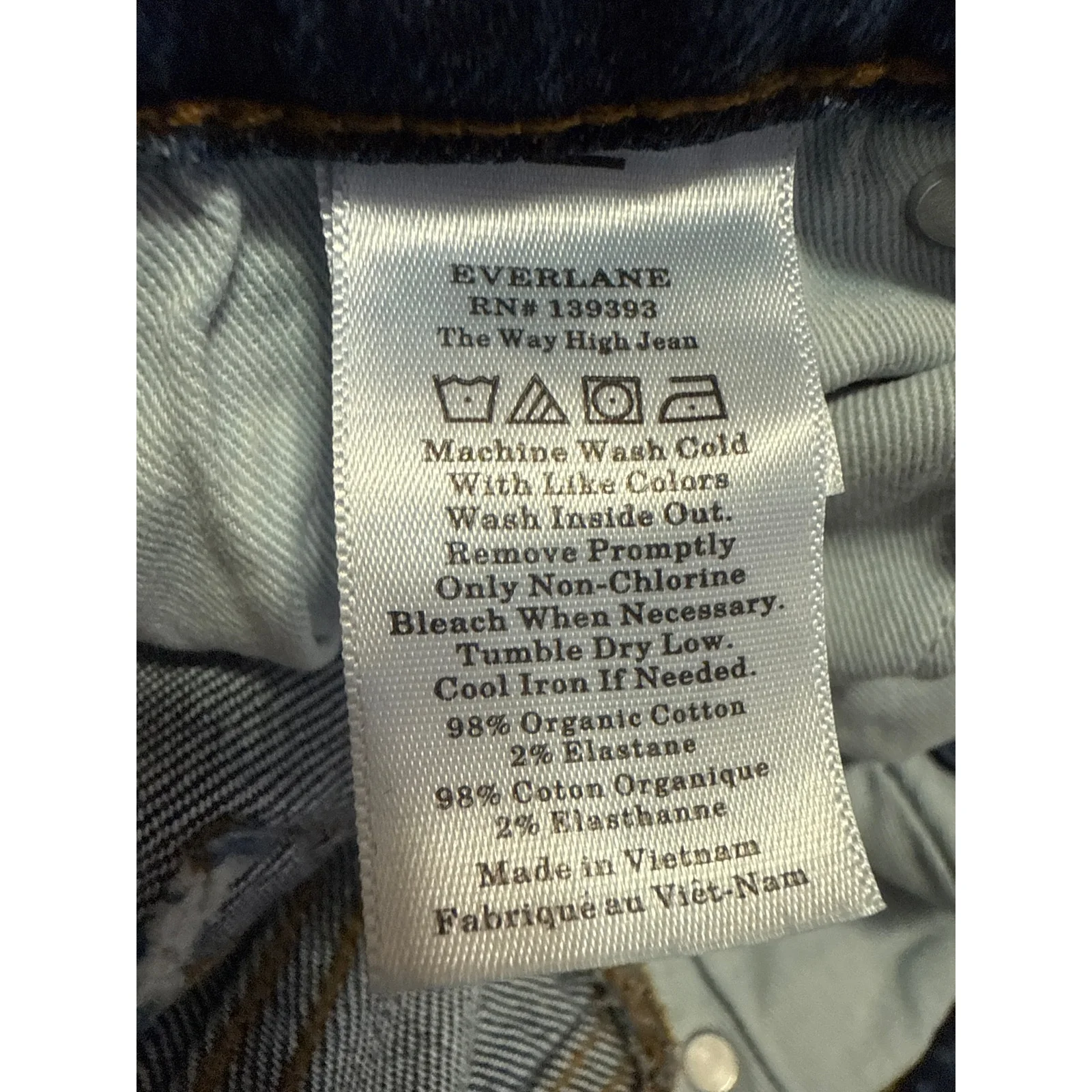 Everlane High Way Jeans Women's Blue High Waist Straight Leg Denim Pants Size 28 - Image 5