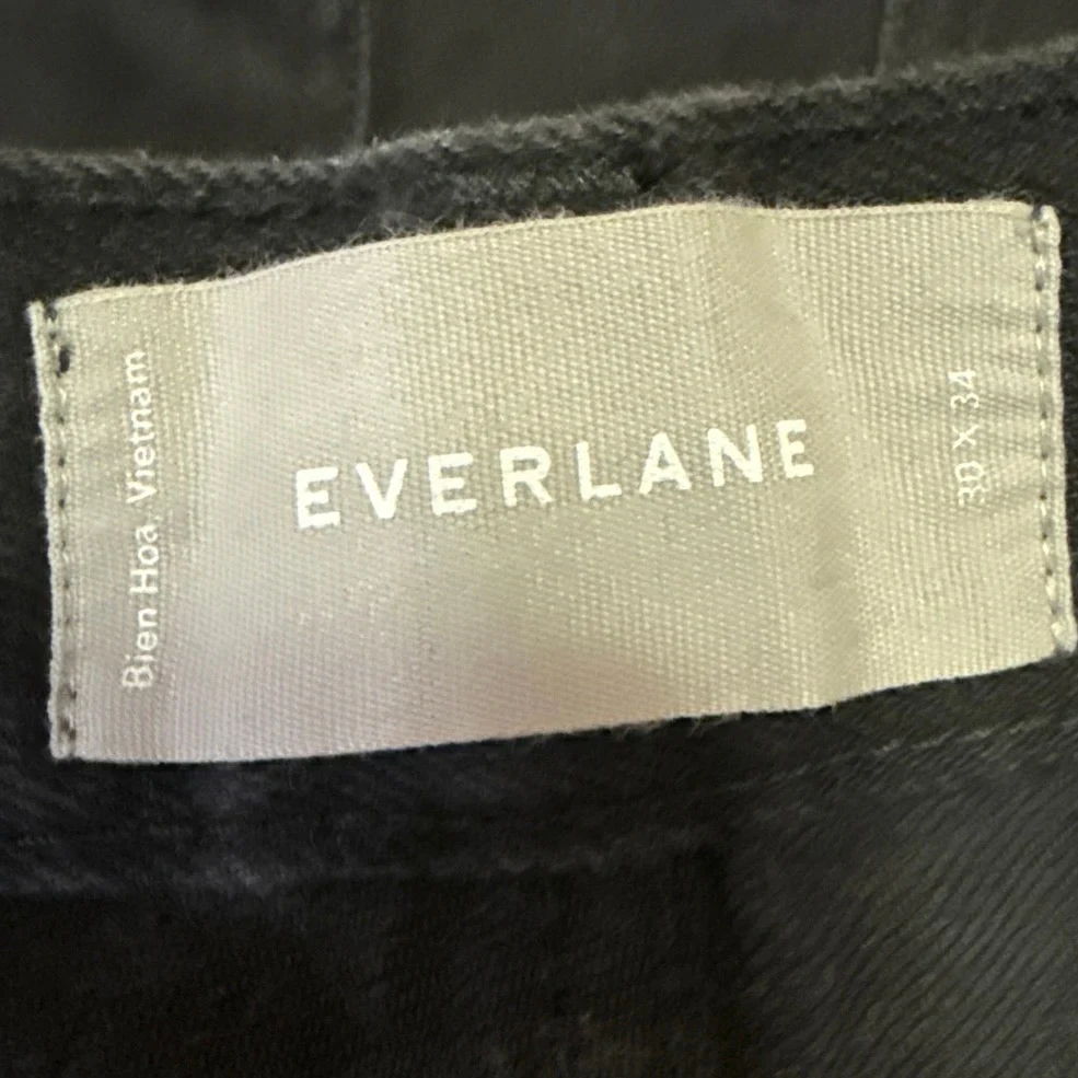 Everlane Men's Black Athletic Slim Straight Leg High Rise Denim Jeans Size 30x34 - Image 4