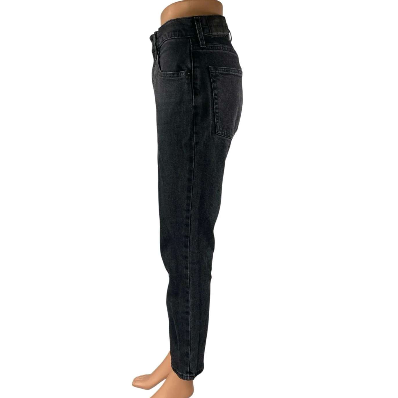 Everlane Original Cheeky Black High Waisted Straight Leg Denim Jeans Pants Sz 27 - Image 2