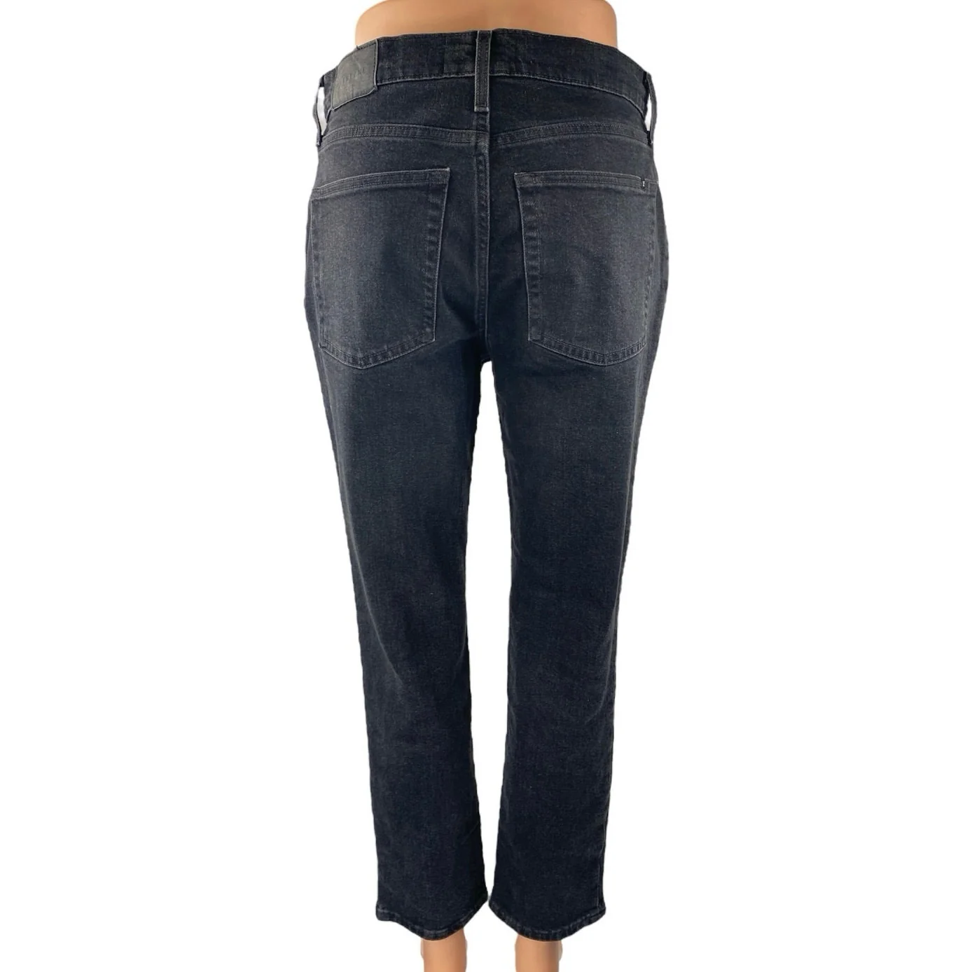 Everlane Original Cheeky Women's Black Straight High Waist Denim Jeans Pants 27 - Image 3