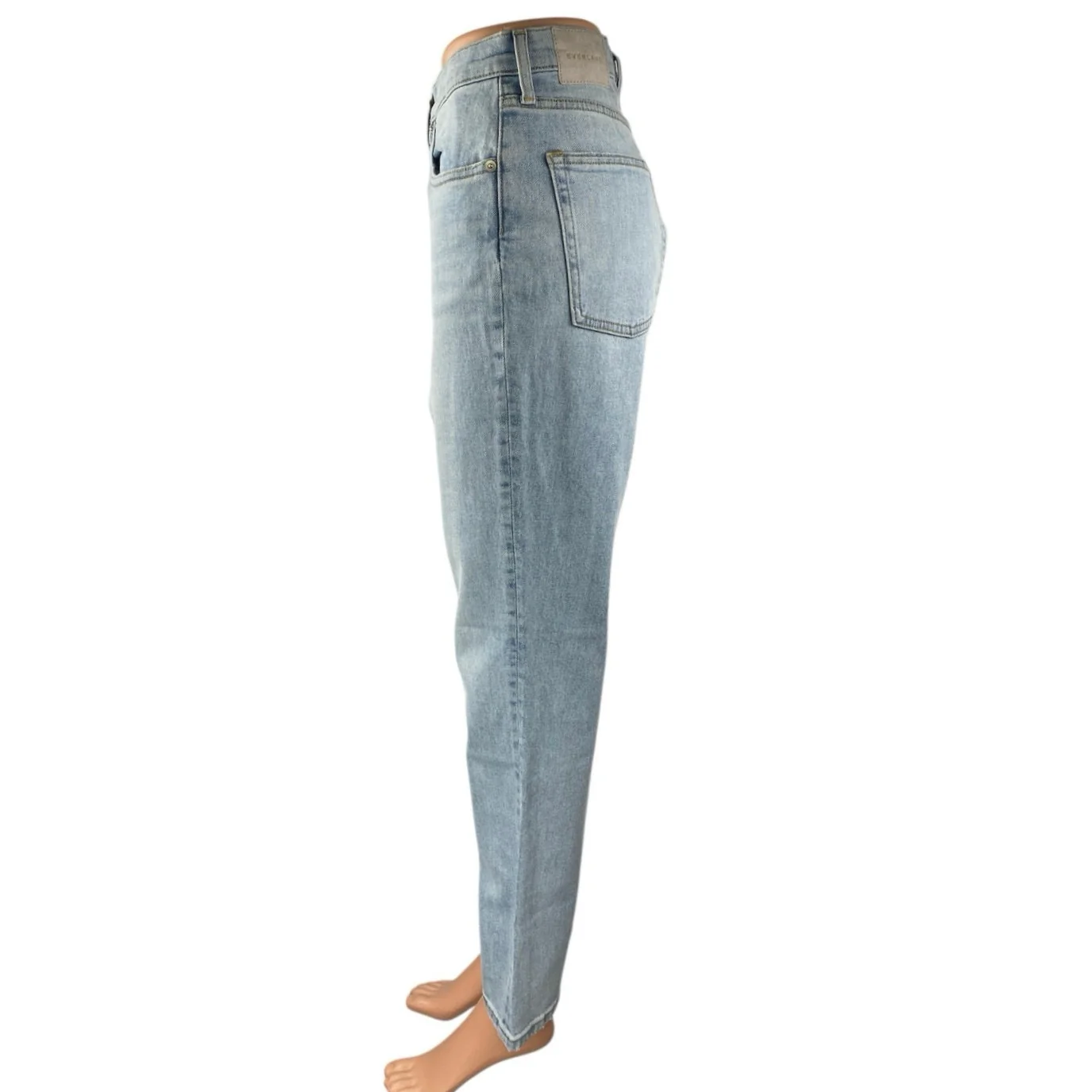 Everlane Original Cheeky Women's Blue Straight High Waist Denim Jeans Pants 28 - Image 2