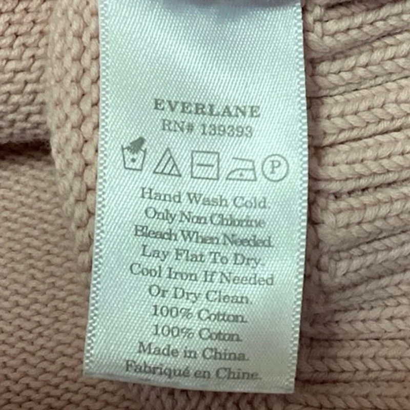 Everlane Pink The Soft Cotton Square Crew Long Sleeve Pullover Sweater Top Sz M - Image 4