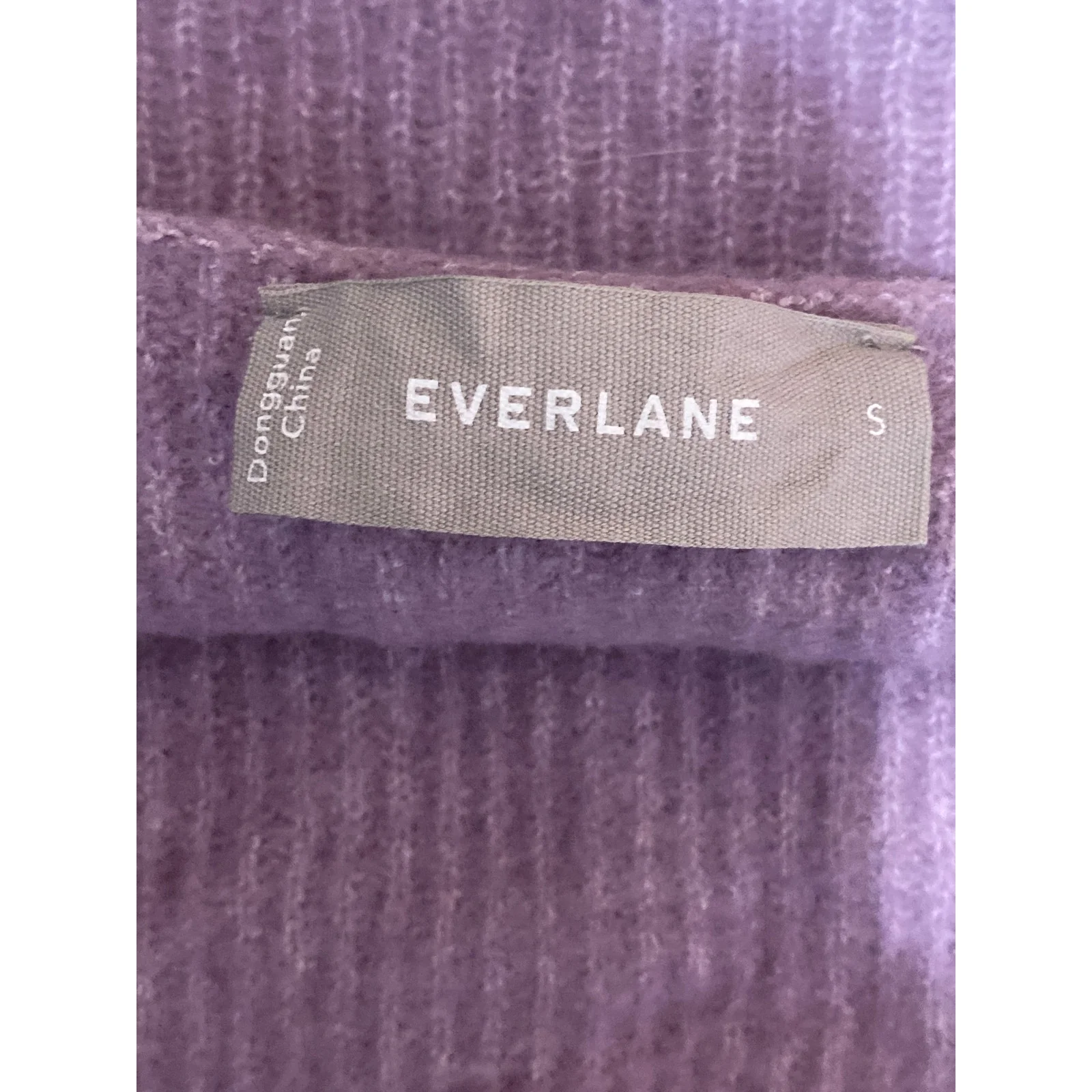Everlane Purple Wool Ribbed Yoga Athletic Activewear Sports Bra Crop Tank Top S - Image 5