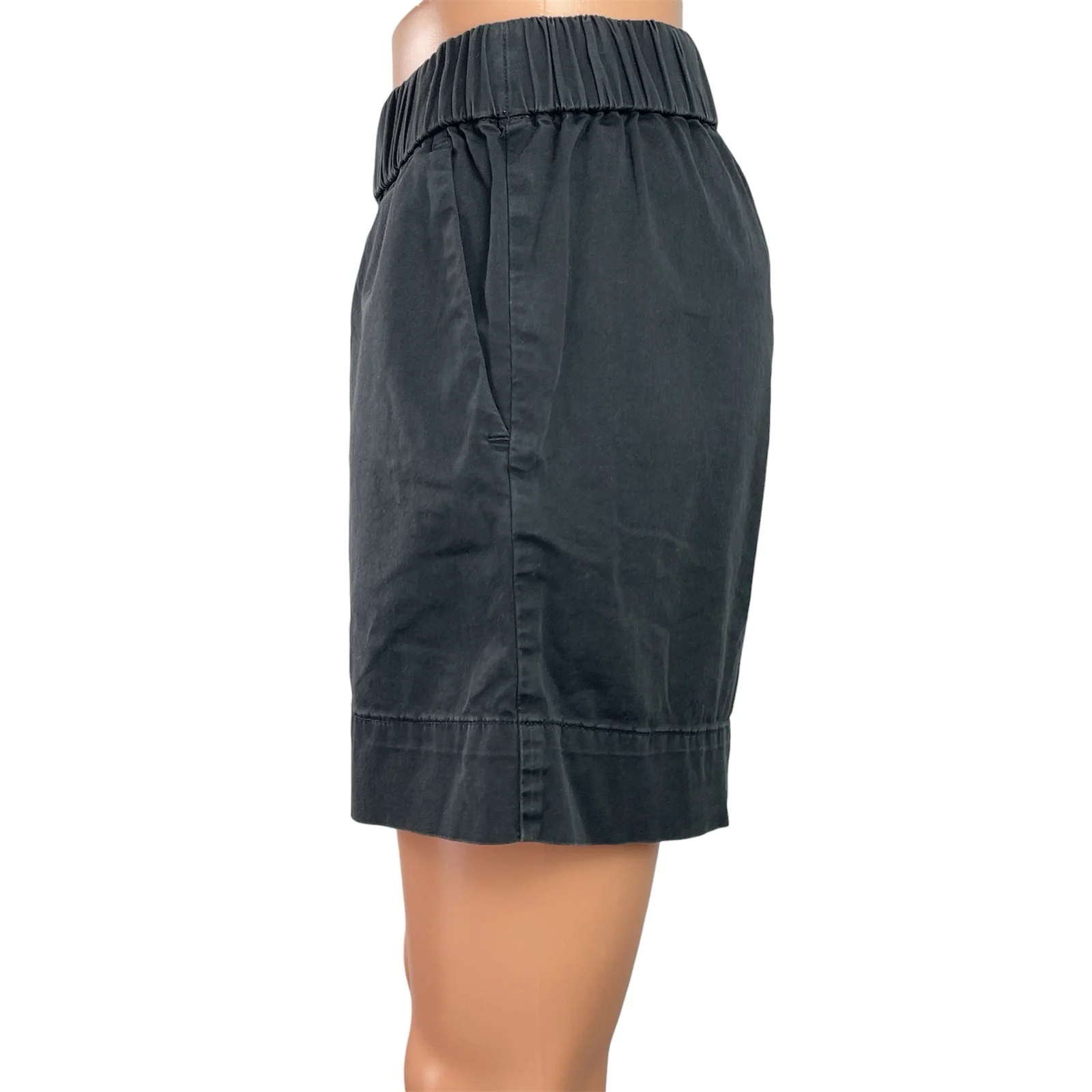 Everlane The Easy Short Women's Twill Black High Waisted Chino Casual Shorts 2 - Image 2
