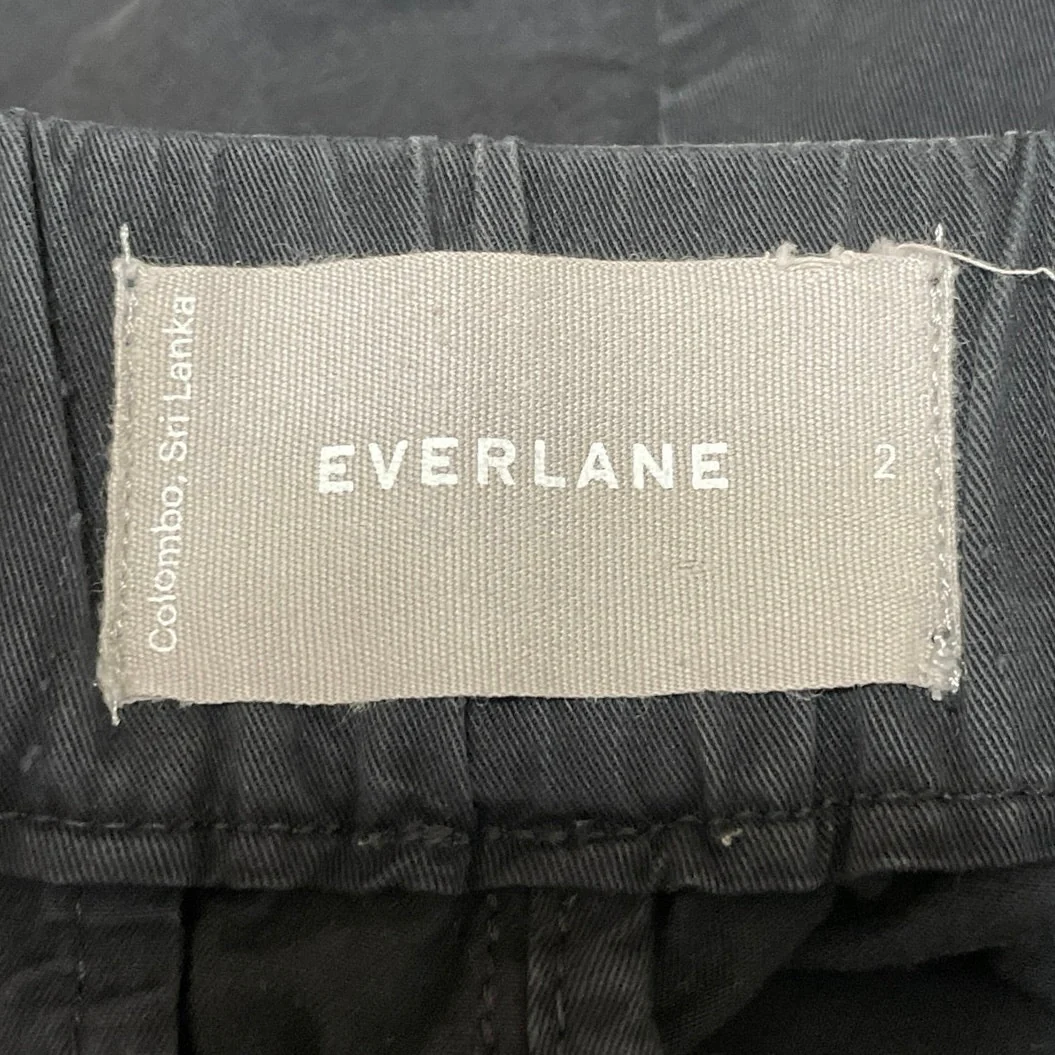 Everlane The Easy Short Women's Twill Black High Waisted Chino Casual Shorts 2 - Image 4