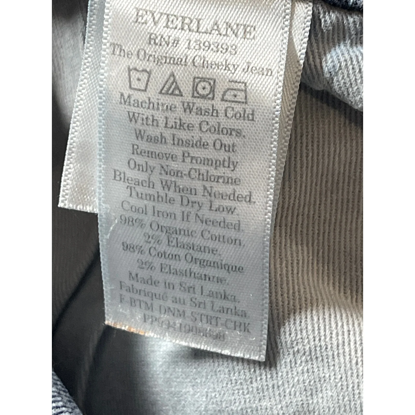 Everlane The Original Cheeky Blue High Waisted Skinny Leg Denim Jeans Pants 26 - Image 6