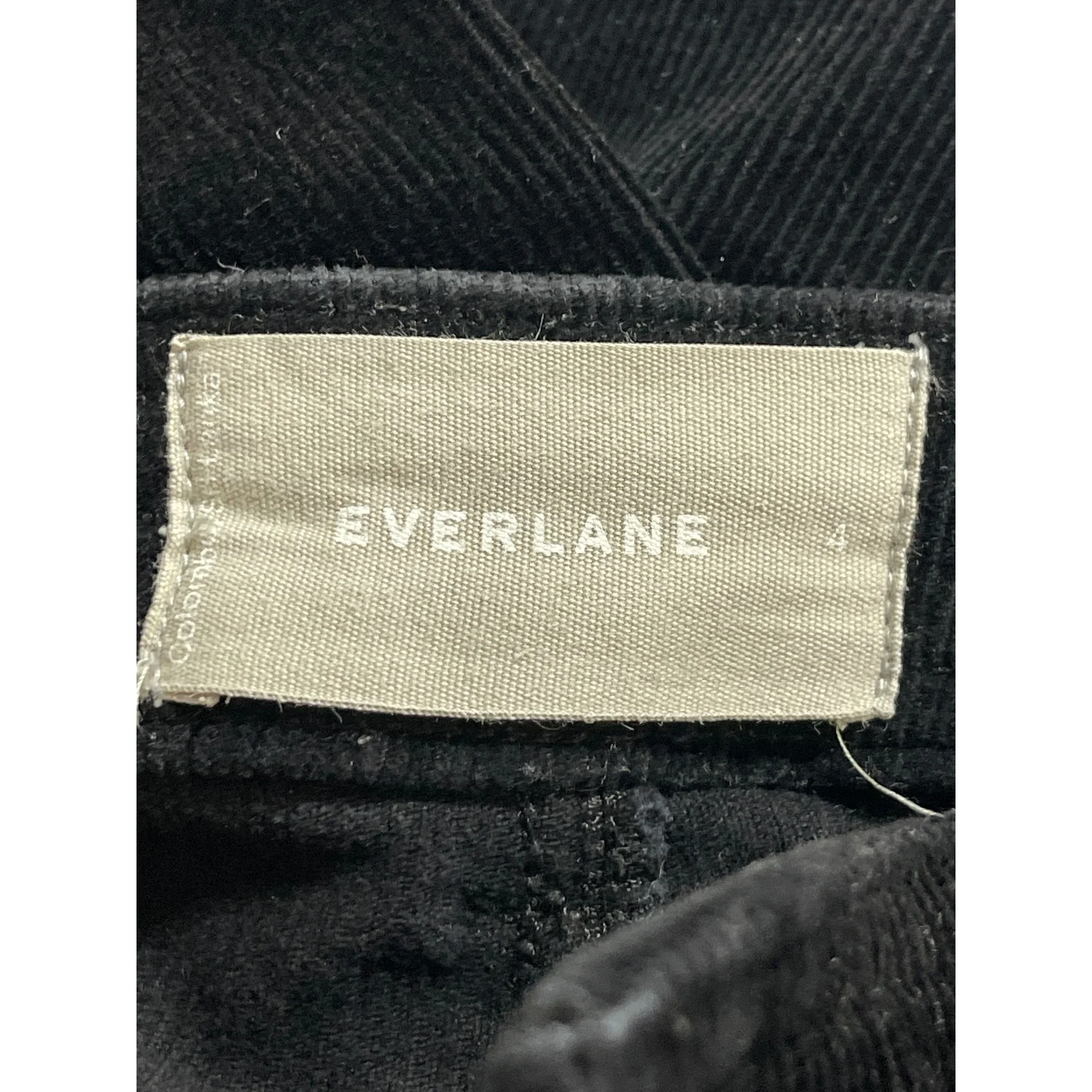 Everlane Women's Black Corduroy High Waisted Baggy Wide Leg Trousers Pants Sz 4 - Image 4