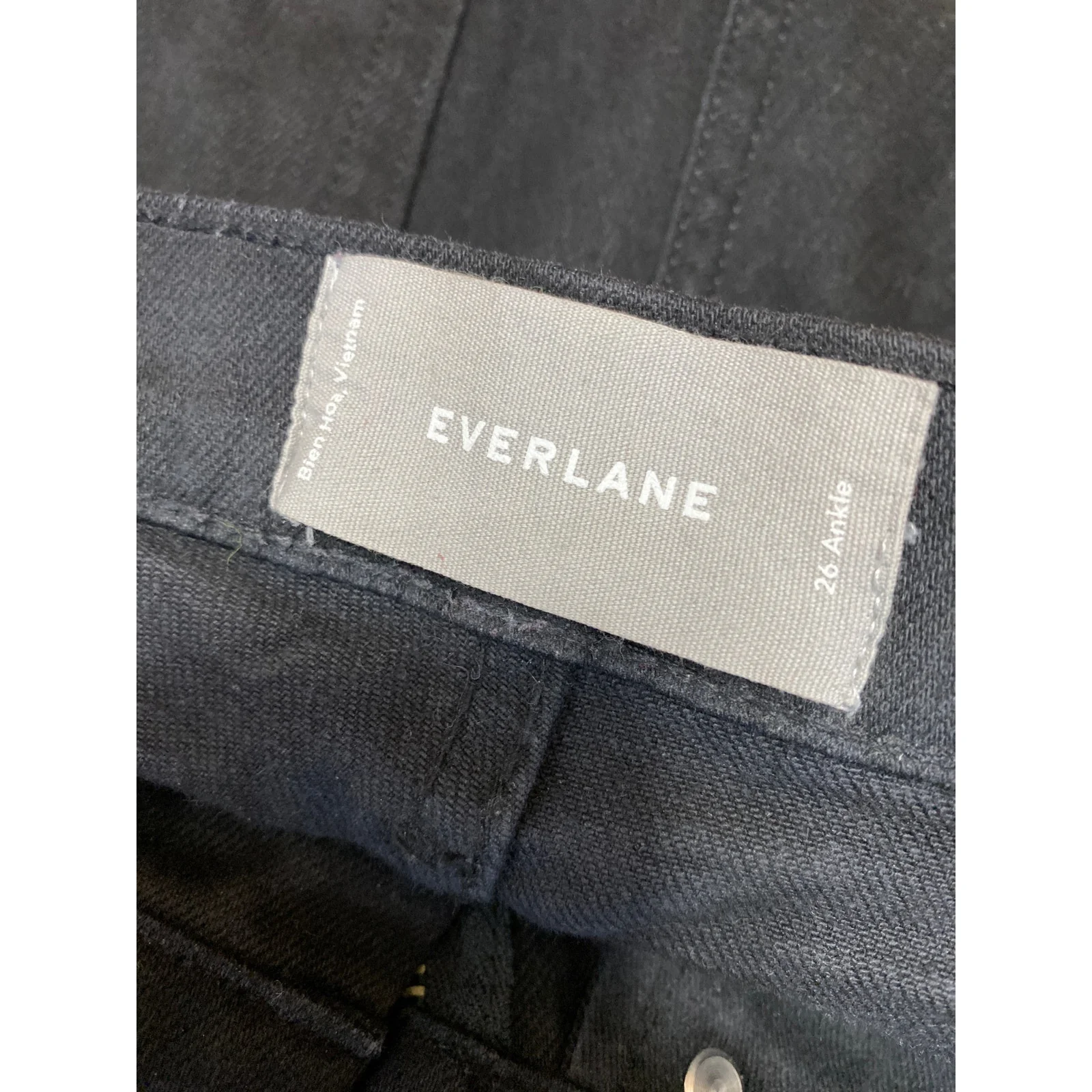 Everlane Women's Black High Rise Cropped Skinny Denim Jeggings Jeans Pants Sz 26 - Image 3