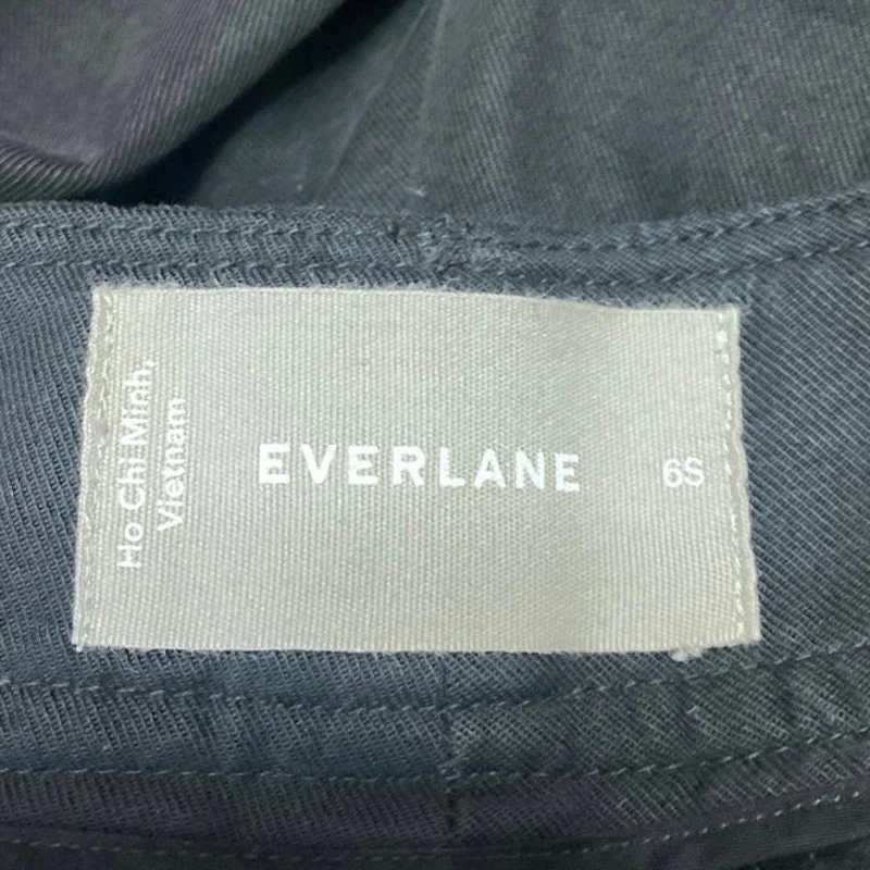 Everlane Women's Black High Waisted Pleated Wide Leg Trousers Pants Size 6S - Image 4