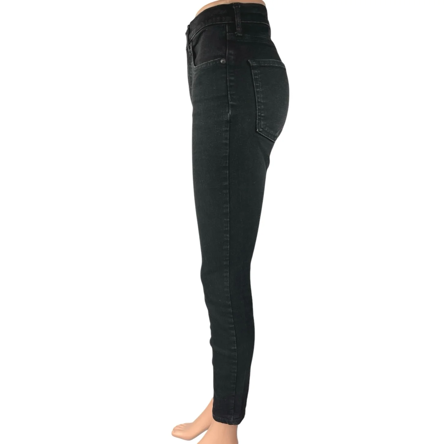 Everlane Women's Black High Waisted Stretch Casual Skinny Denim Jeans Size 27 - Image 2