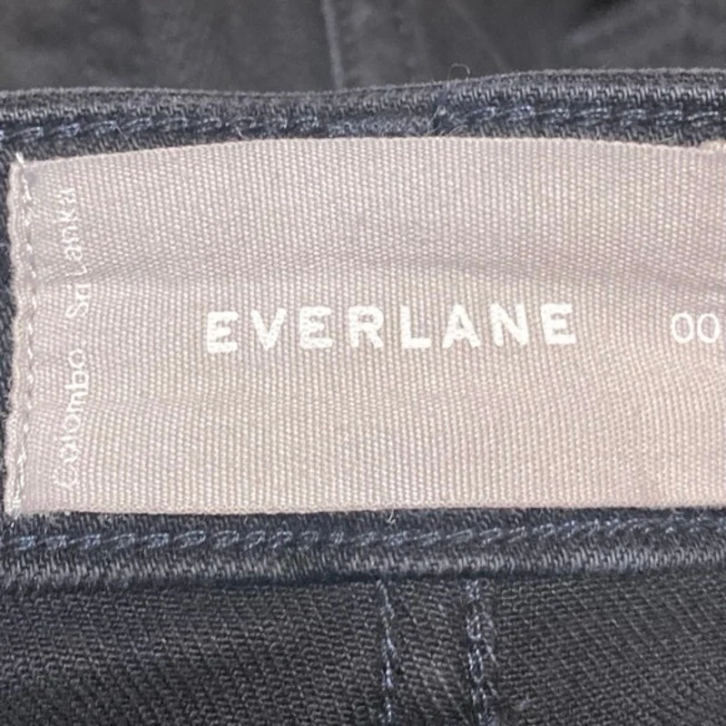 Everlane Women's Black Straight Wide Leg High Waist Denim Jeans Pants Size 0 - Image 4