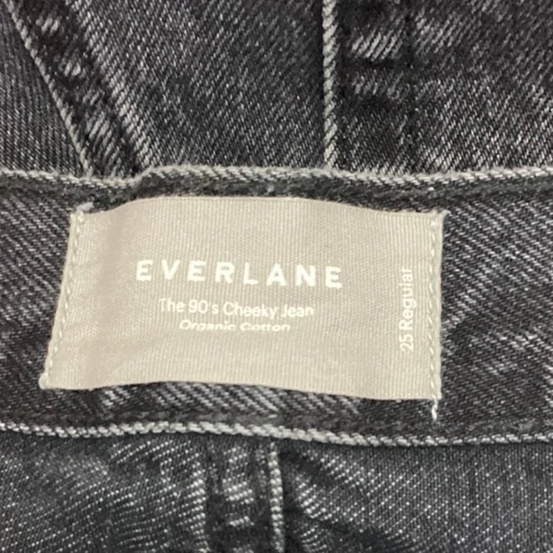 Everlane Women's Black Washed High Rise Straight 90s Cheeky Denim Jeans Size 25 - Image 5