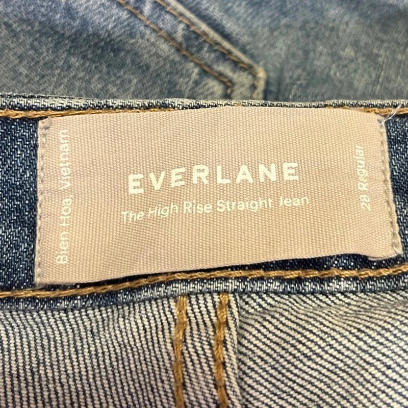 Everlane Women's Blue High Rise Medium Wash Straight Denim Jeans Size 28 - Image 4