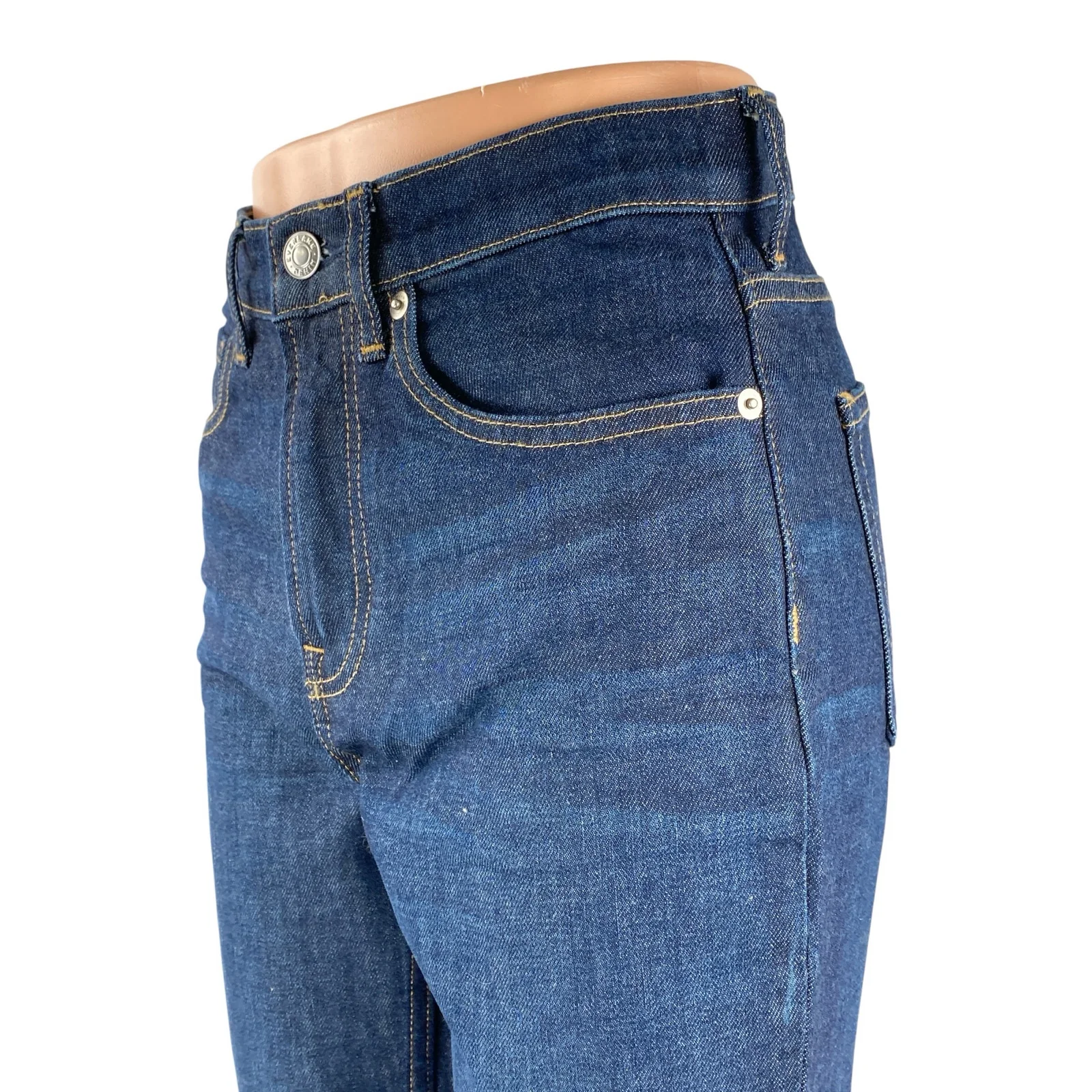 Everlane Women's Blue High Waisted Raw Hem Flared Bootcut Denim Jeans Size 26 - Image 2