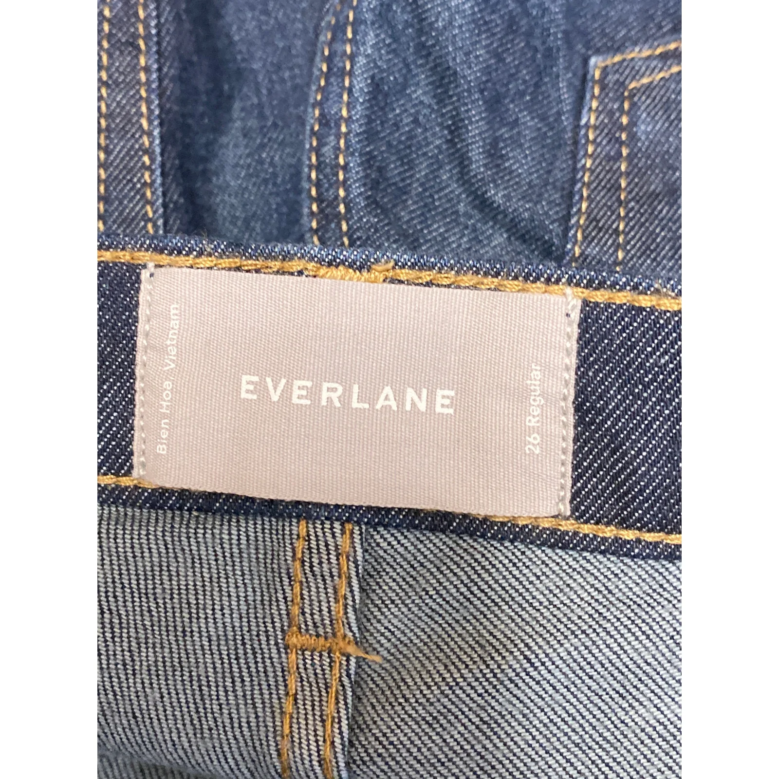 Everlane Women's Blue High Waisted Raw Hem Flared Bootcut Denim Jeans Size 26 - Image 5