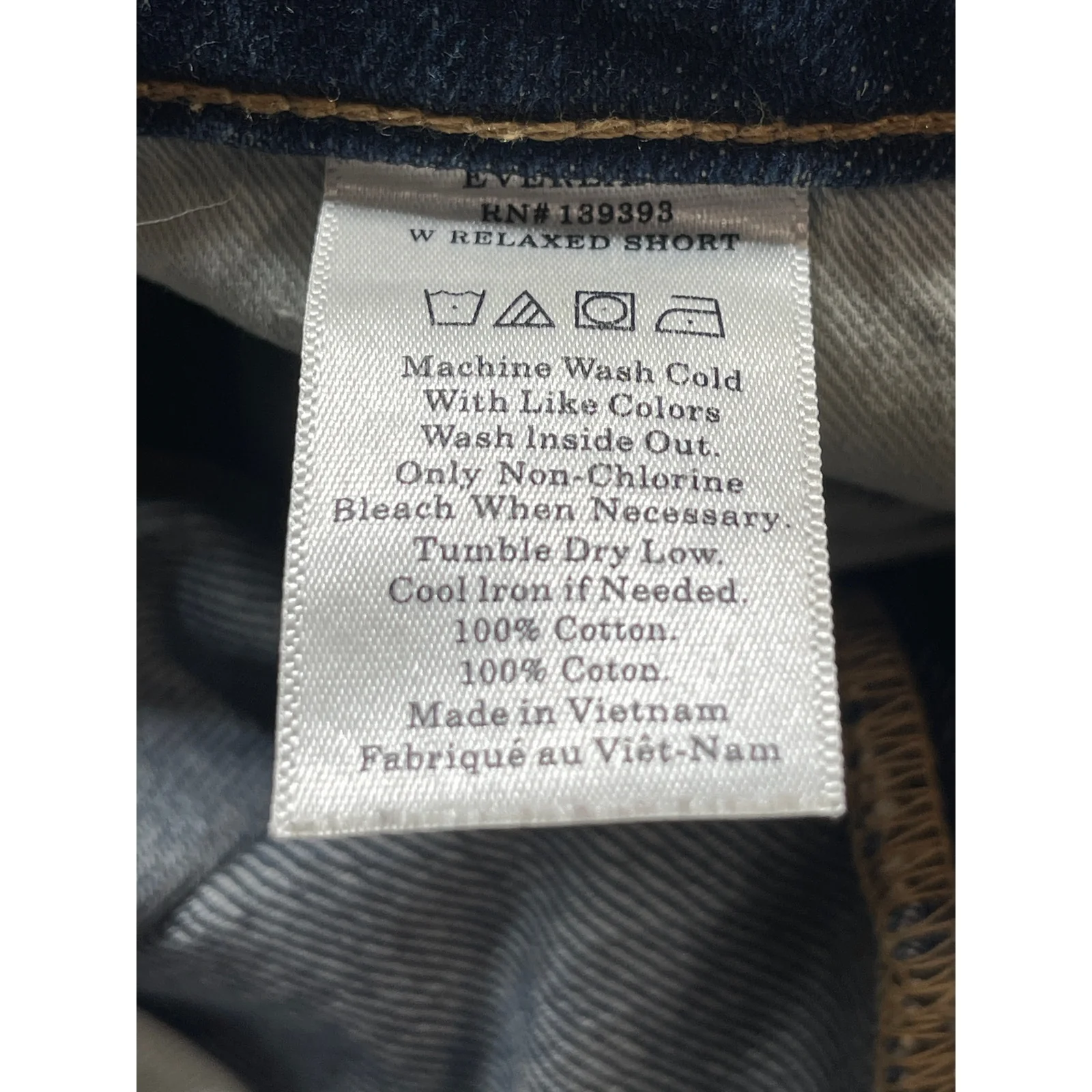 Everlane Women's Blue Mid Rise Cuffed Rolled Straight Denim Jeans Mom Shorts 24 - Image 4