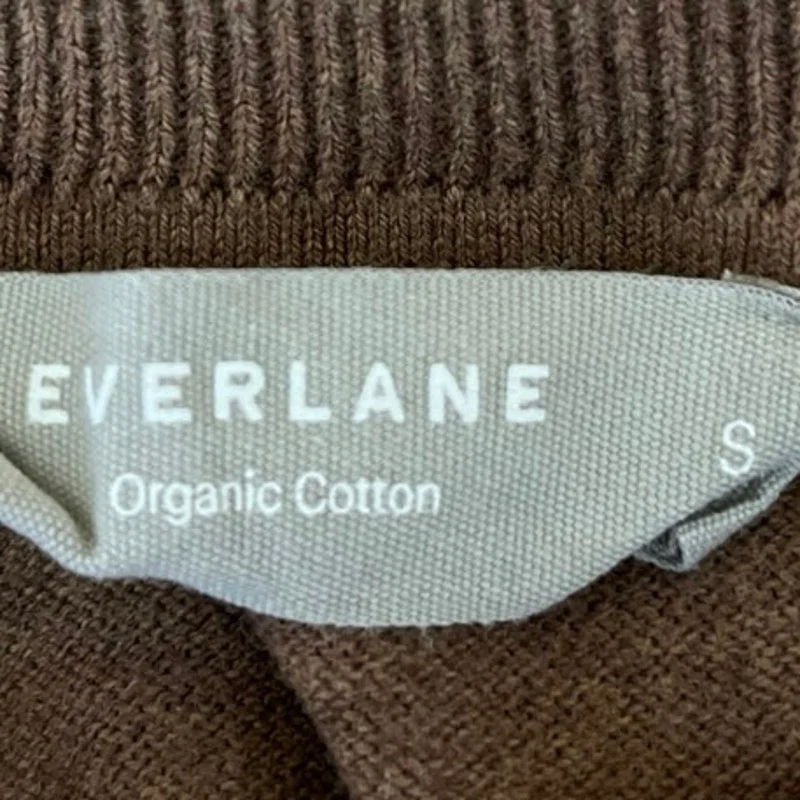 Everlane Women's Brown Knit Crew Neck Long Sleeve Pullover Sweater Top Size S - Image 3