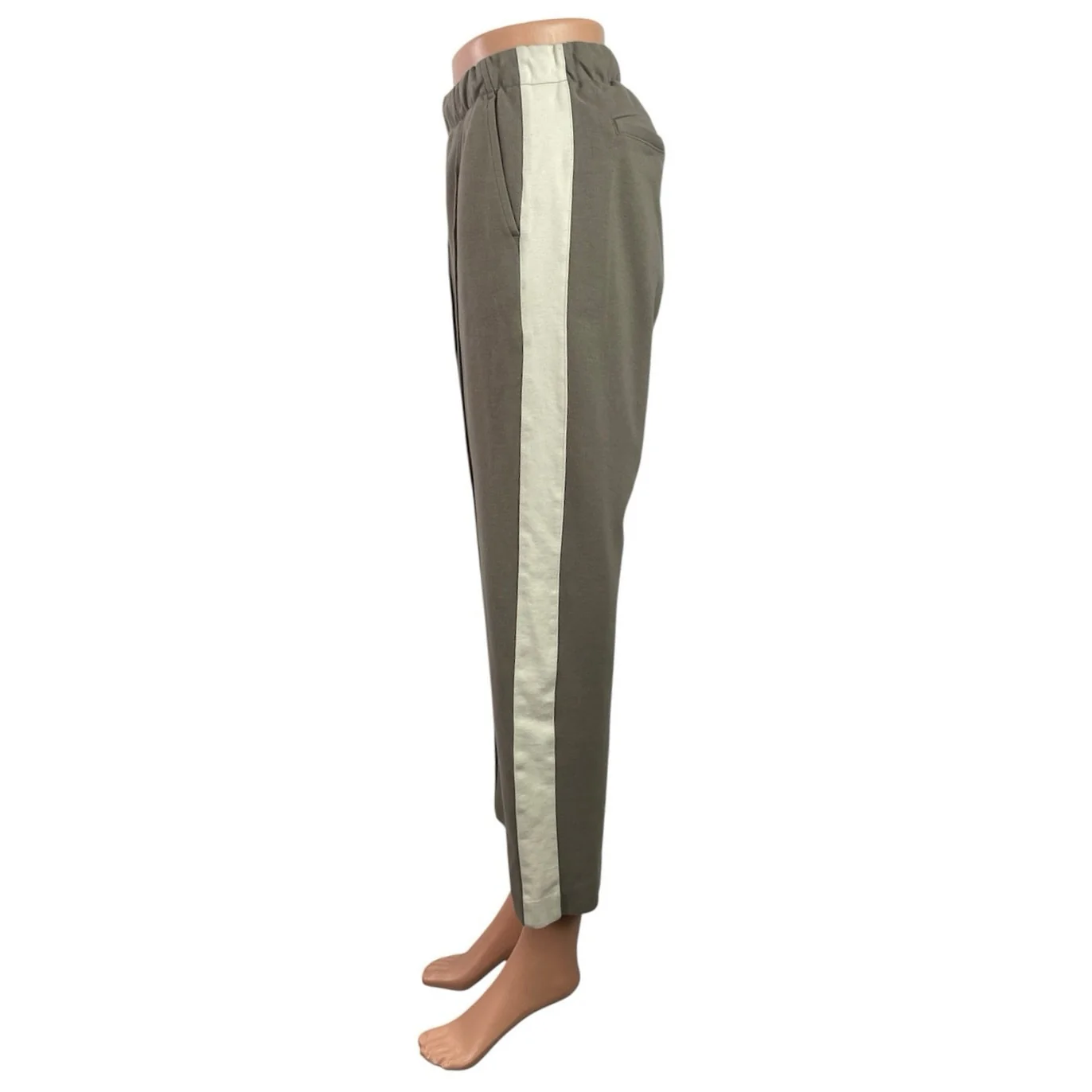 Everlane Women's Gray Striped Tapered High Rise Casual Trousers Pants Size S - Image 2