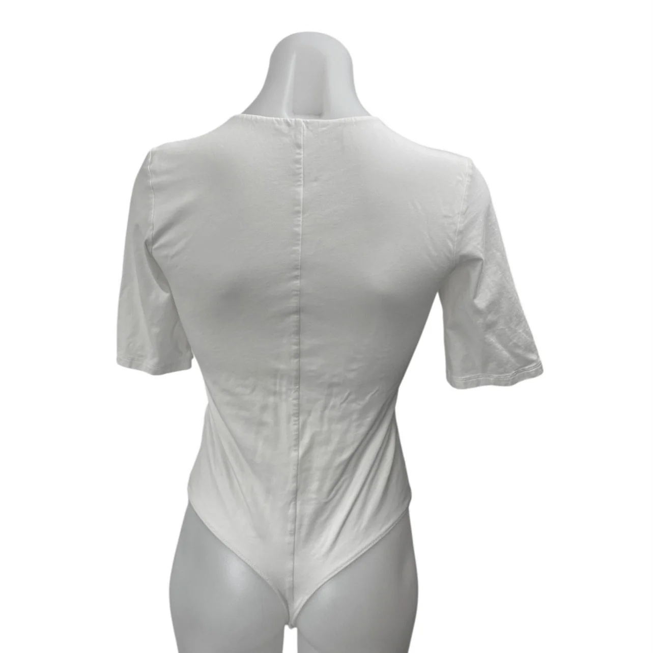 Everlane Women's White Crewneck Short Sleeve Thong Boysuit Tee T-Shirt Top Sz S - Image 2