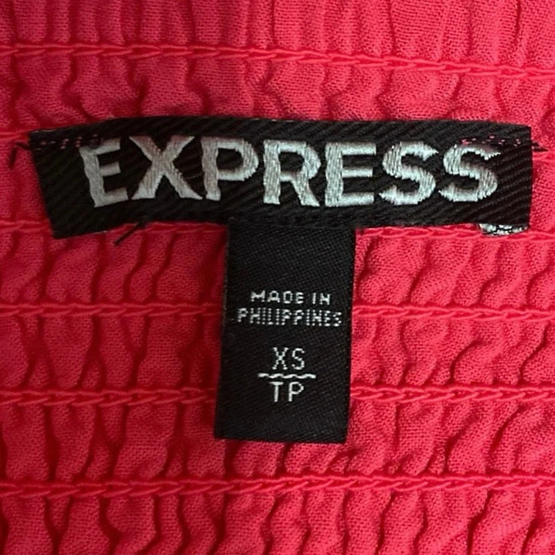 Express Pink Sleeveless Spaghetti Strap Fit & Flare A Line Mini Summer Dress XS - Image 4