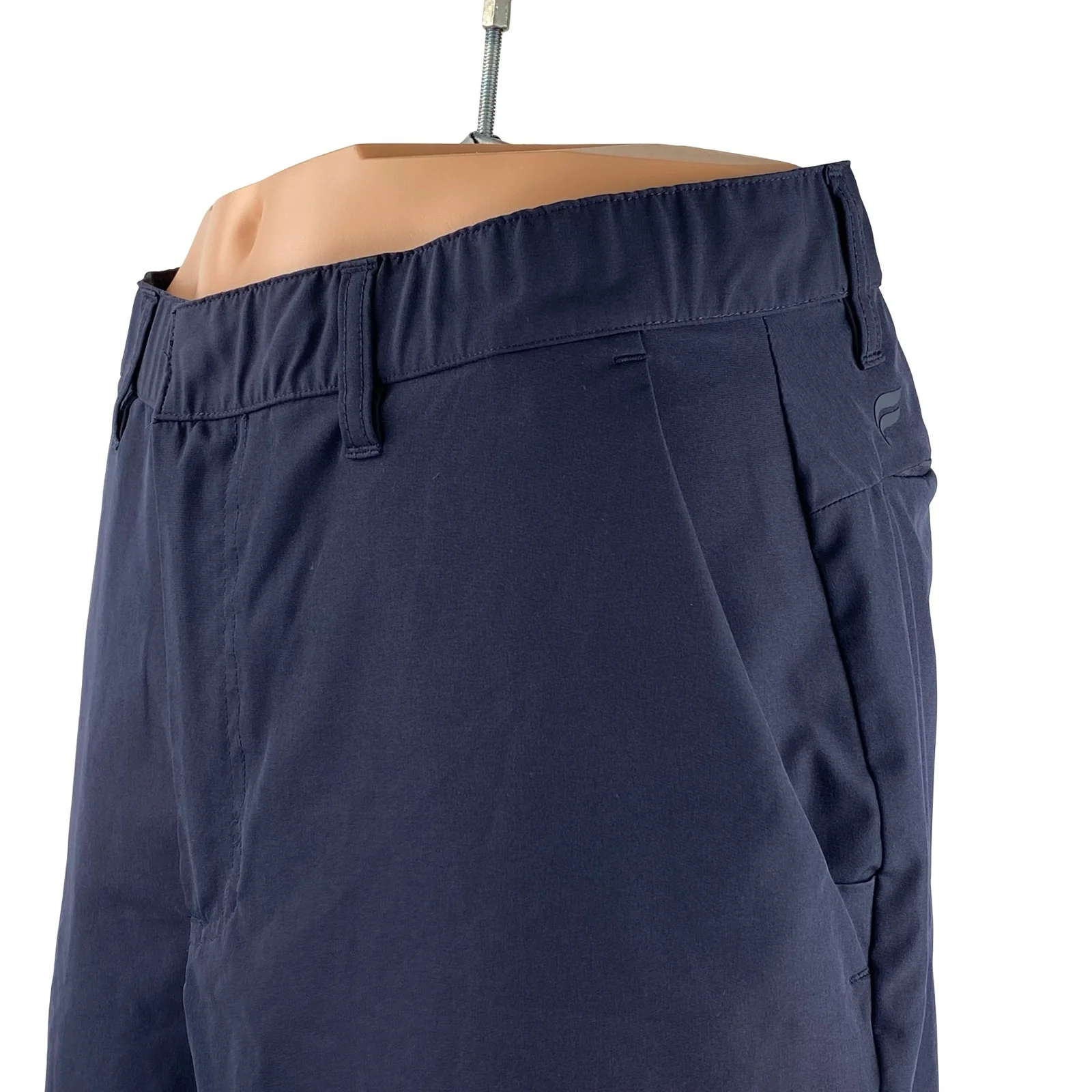 Fabletics Men's Navy Blue Mid Rise Chino Khaki Casual Golf Bermuda Shorts Size M - Image 2