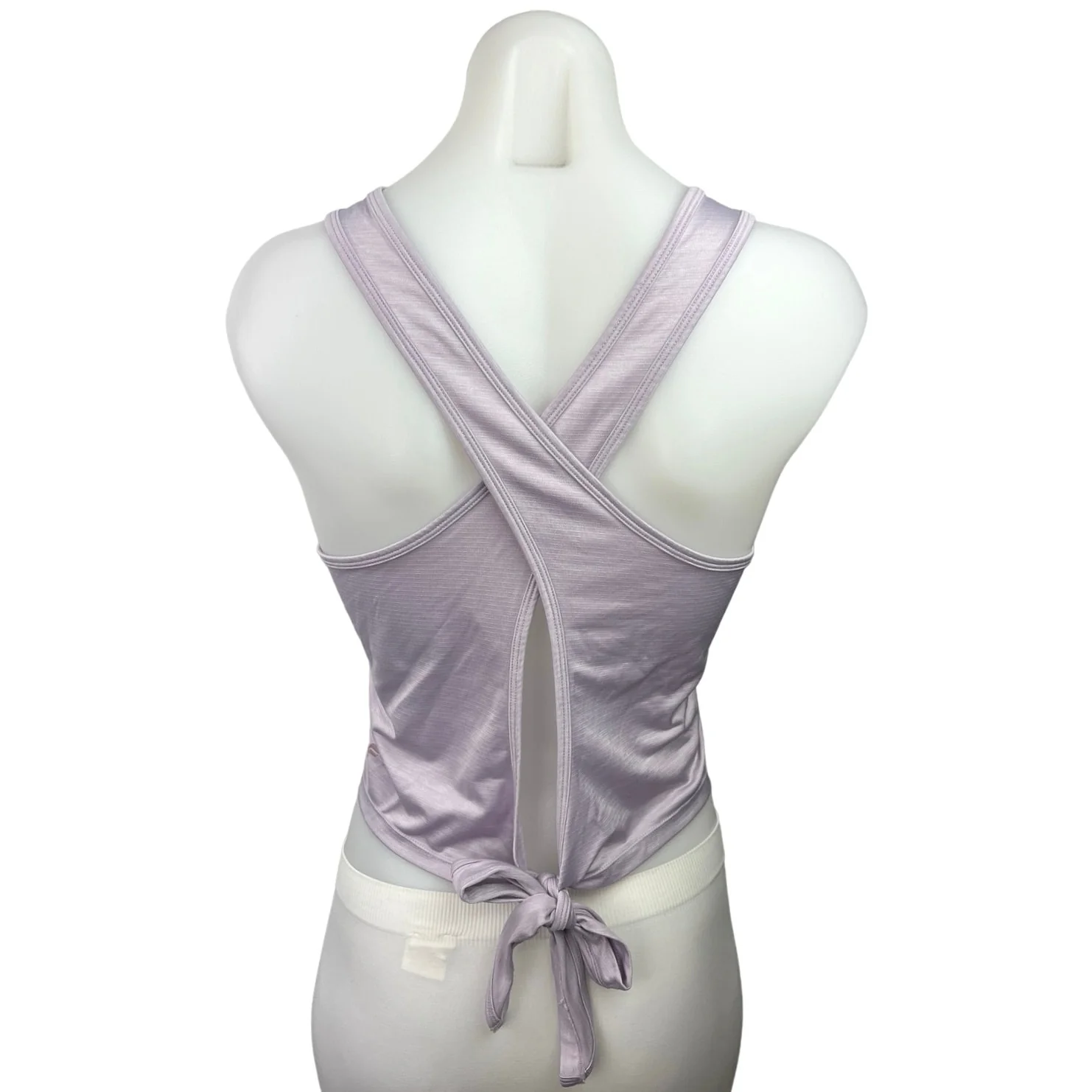 Fabletics Purple Crisscross Back Sleeveless Tie Back Activewear Tank Top Size S - Image 2