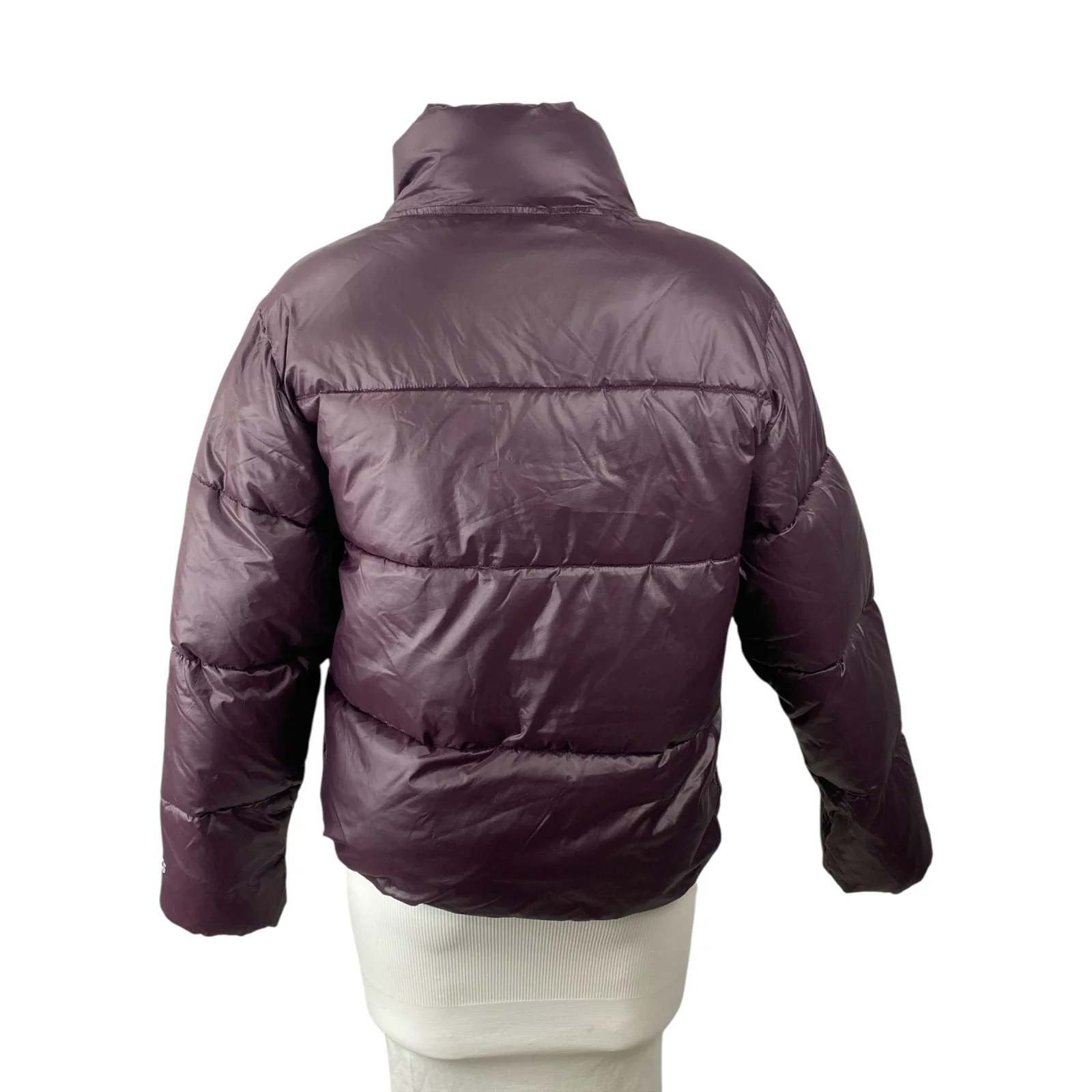 Fabletics Women's Purple Stand Collar Full Zip Puffer Quilted Coat Jacket Size S - Image 4
