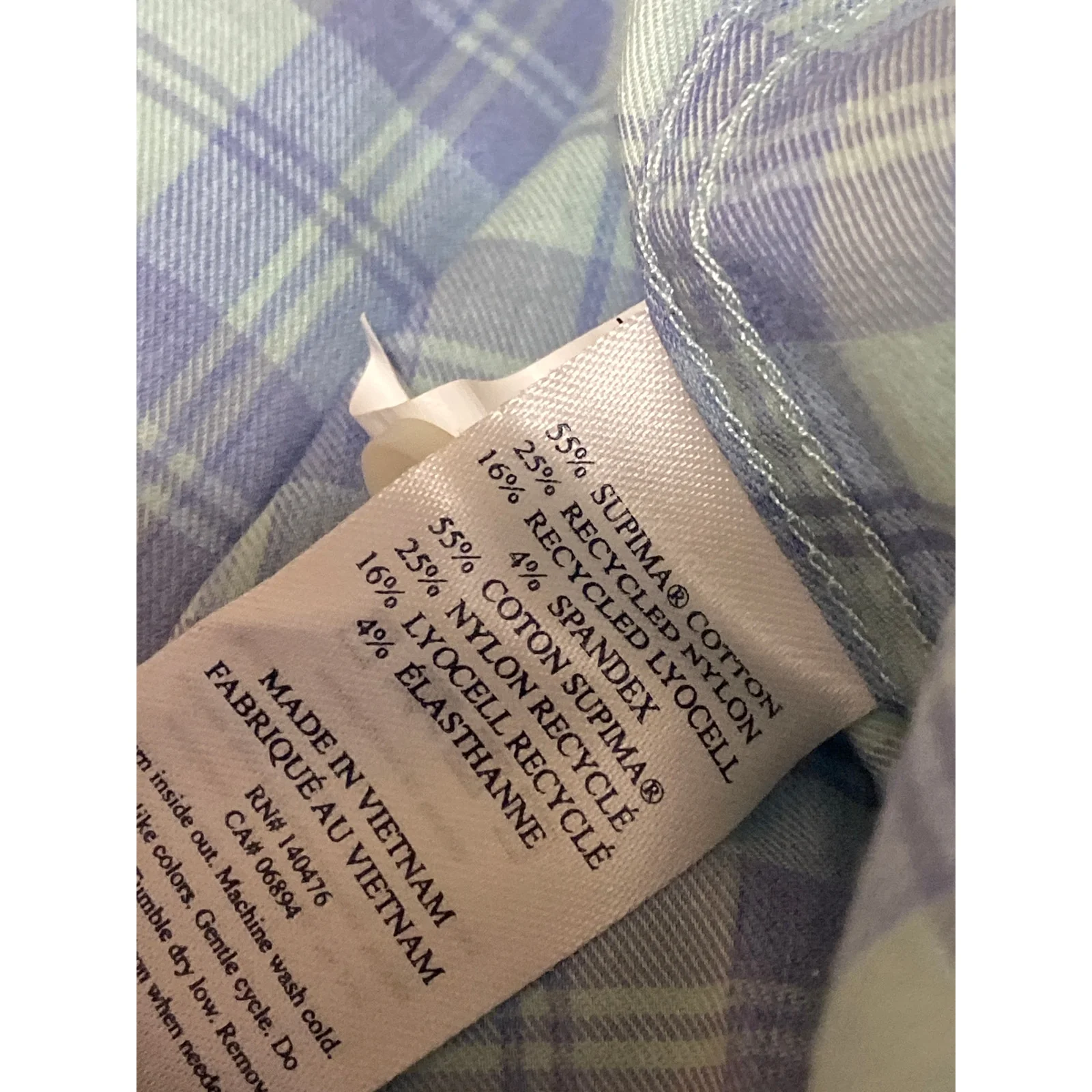 Faherty Mens Blue Plaid Long Sleeve Flannel Career Button Down Shirt Top Size XL - Image 4