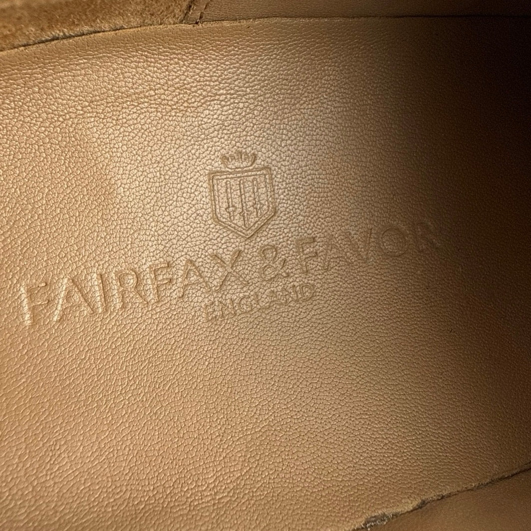 Fairfax & Favor Alexandra Womens Tan Navy Leather Trainers Sneakers Shoes US 7.5 - Image 9