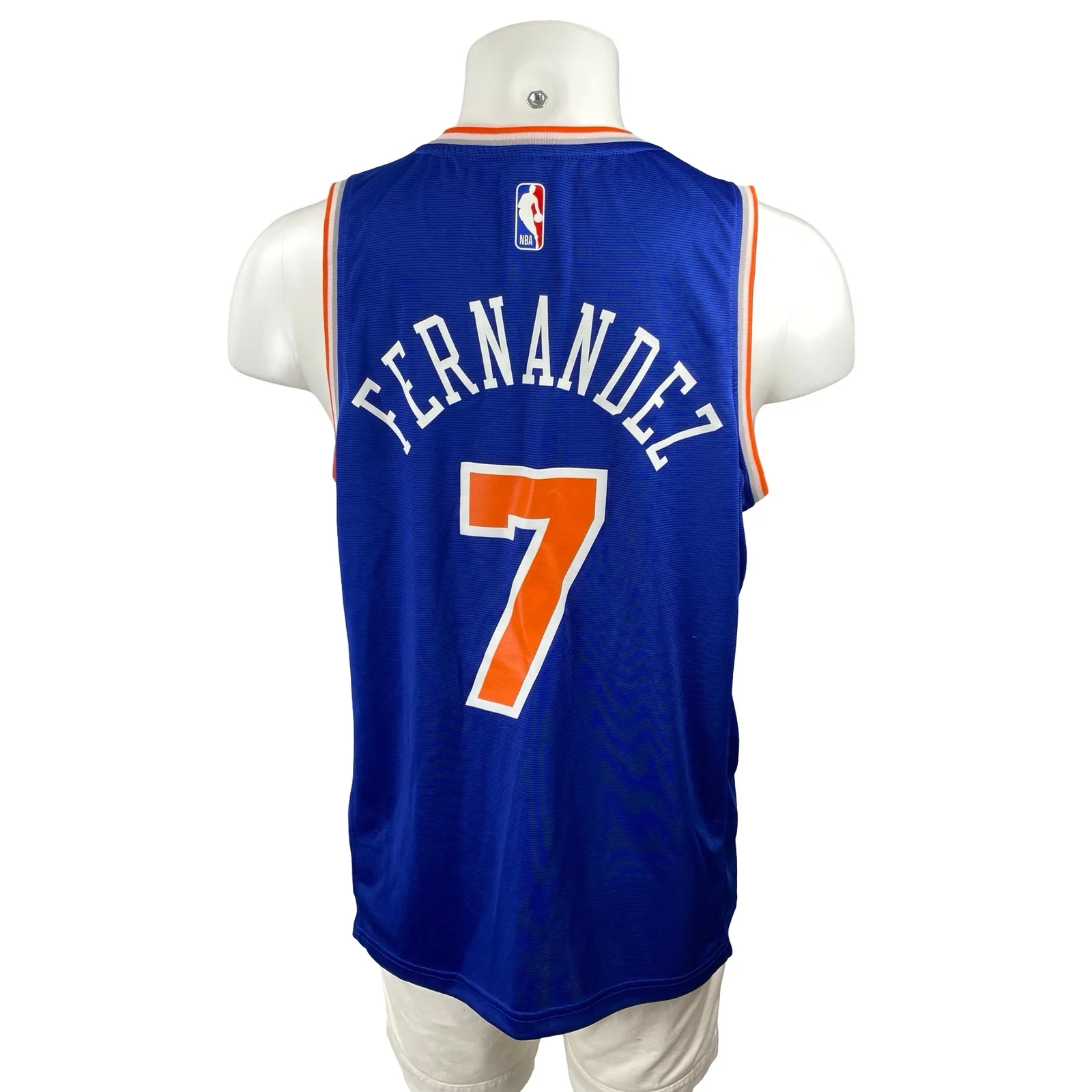 Fanatics Blue Orange Sleeveless Athletic Basketball Jersey Muscle Tank Top Sz M - Image 4