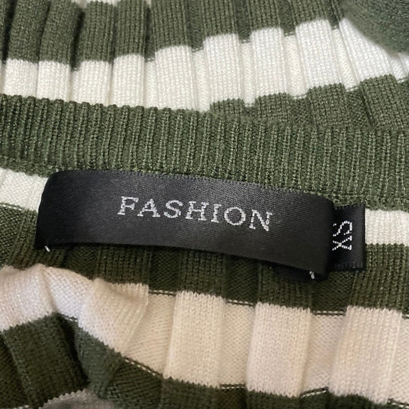 Fashion Green White Striped Knit Sleeveless Midi Bodycon Sweater Tank Dress XS - Image 4